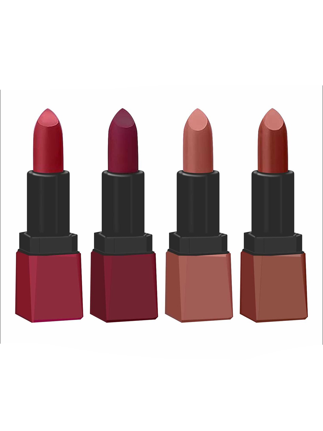 krayons Set Of 4 Intense Matte Velvet Touche Waterproof & Long Lasting Lipsticks, Red
krayons Set Of 4 Intense Matte Velvet Touche Waterproof & Long Lasting Lipsticks, Red