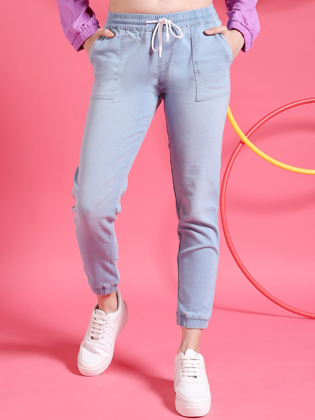 Freehand by The Indian Garage Co Women Blue Heavy Fade Mid-Rise Stretchable Jogger Jeans
Freehand by The Indian Garage Co Women Blue Heavy Fade Mid-Rise Stretchable Jogger Jeans