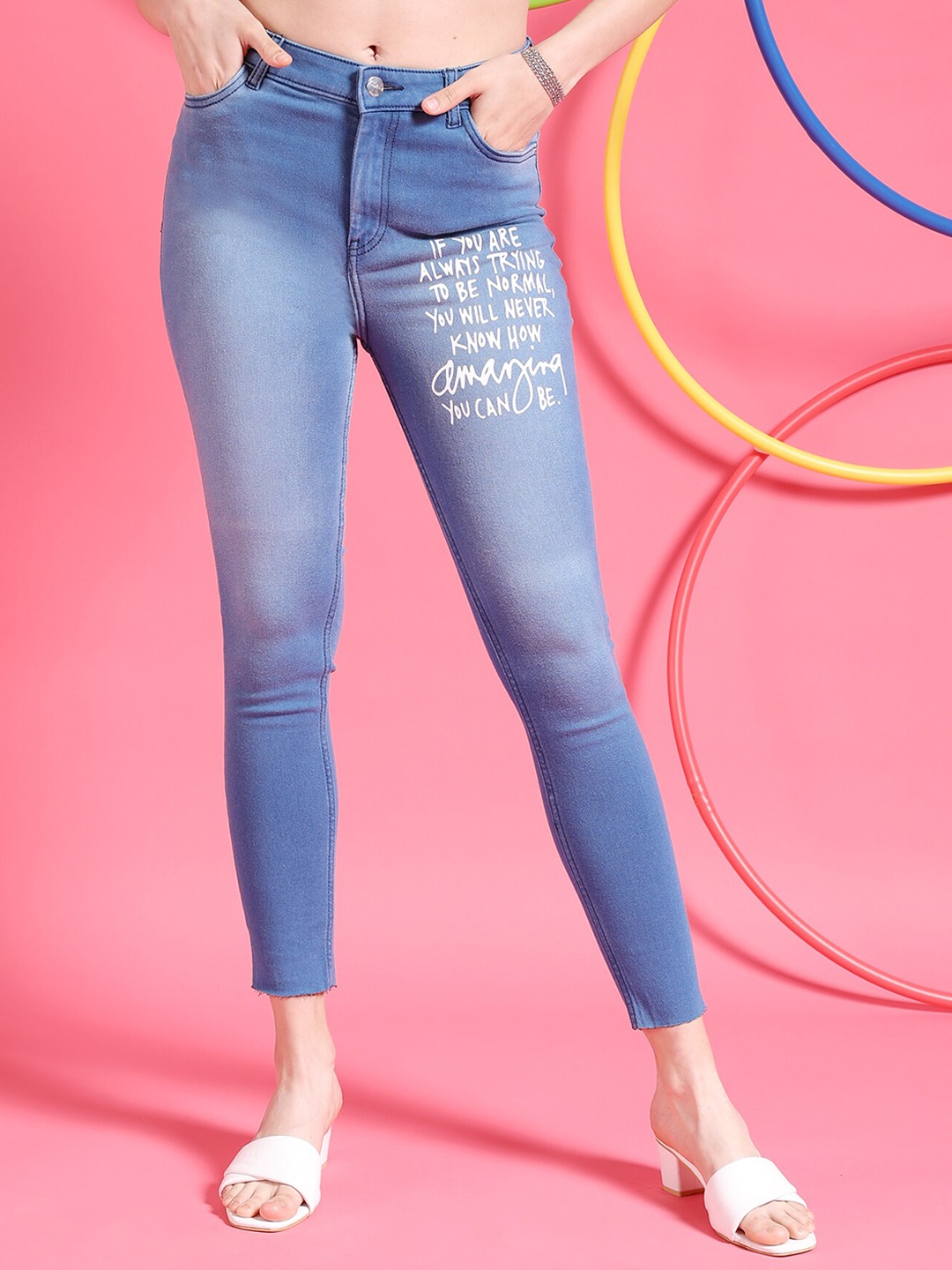 Freehand by The Indian Garage Co Women Blue Skinny Fit Printed Mid-Rise Stretchable Jeans
Freehand by The Indian Garage Co Women Blue Skinny Fit Printed Mid-Rise Stretchable Jeans
