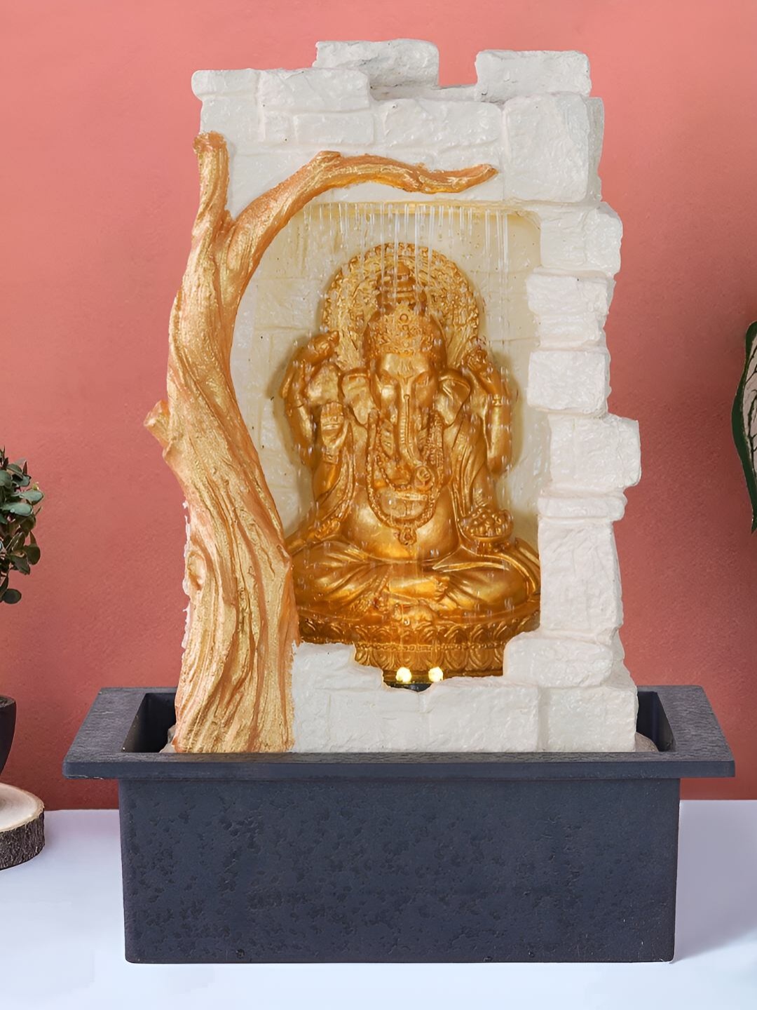Ancient Clock Makers White Table Top Lord Ganesh Idol Water Fountain With LED lights
Ancient Clock Makers White Table Top Lord Ganesh Idol Water Fountain With LED lights