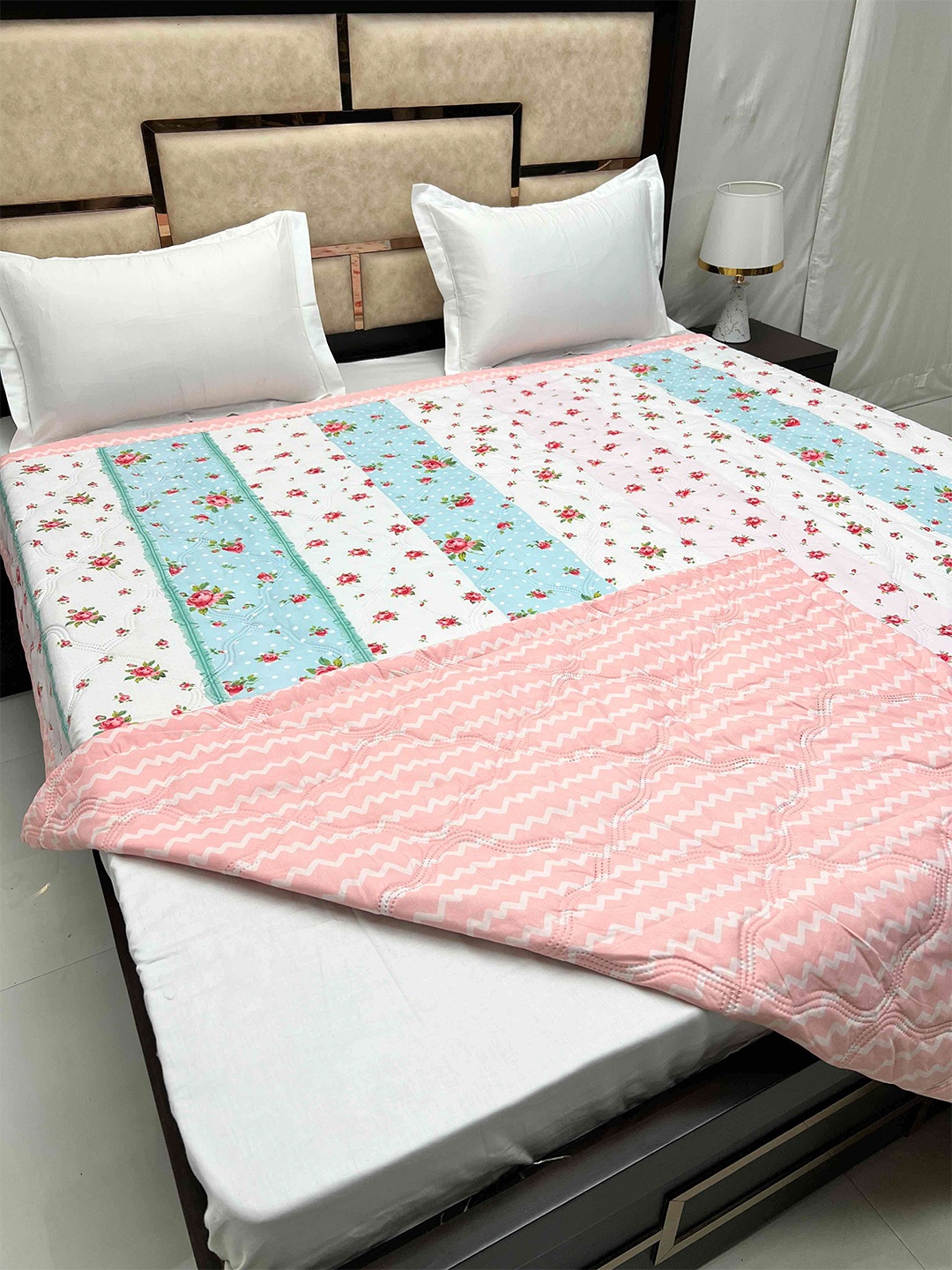 Pure Decor Doze White & Blue Floral AC Room 300 GSM Reversible King Double Bed Comforter
Pure Decor Doze White & Blue Floral AC Room 300 GSM Reversible King Double Bed Comforter