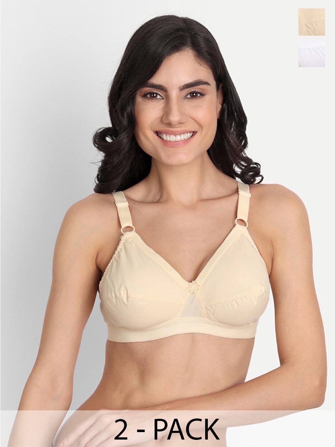 T.T. Pack Of 2 Cotton Full Coverage Non Padded Cut & Sew Everyday Bra With All Day Comfort, Beige
T.T. Pack Of 2 Cotton Full Coverage Non Padded Cut & Sew Everyday Bra With All Day Comfort, Beige