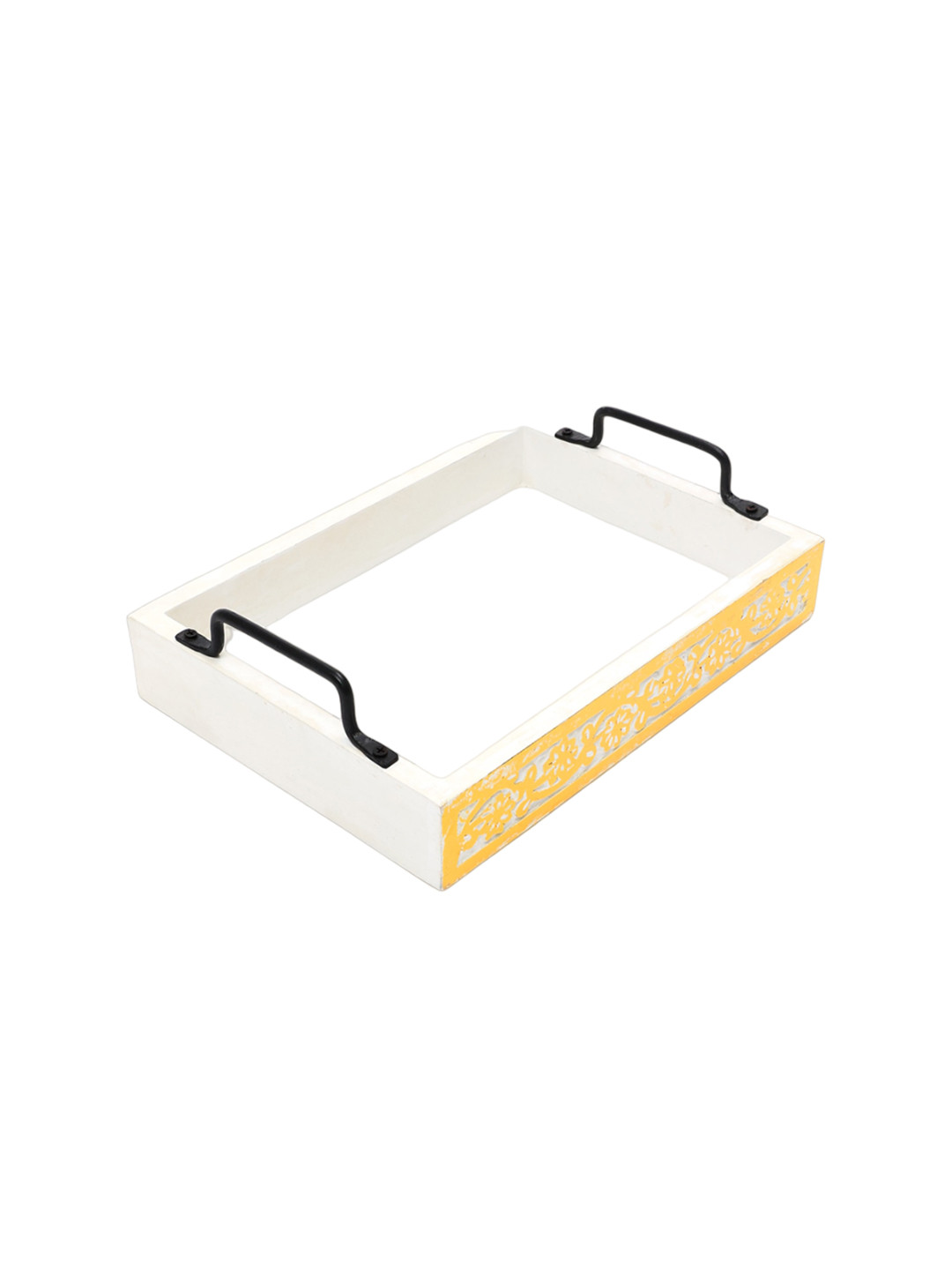 Designer Library Yellow & White Rectangular Textured Wooden Serving Tray
Designer Library Yellow & White Rectangular Textured Wooden Serving Tray