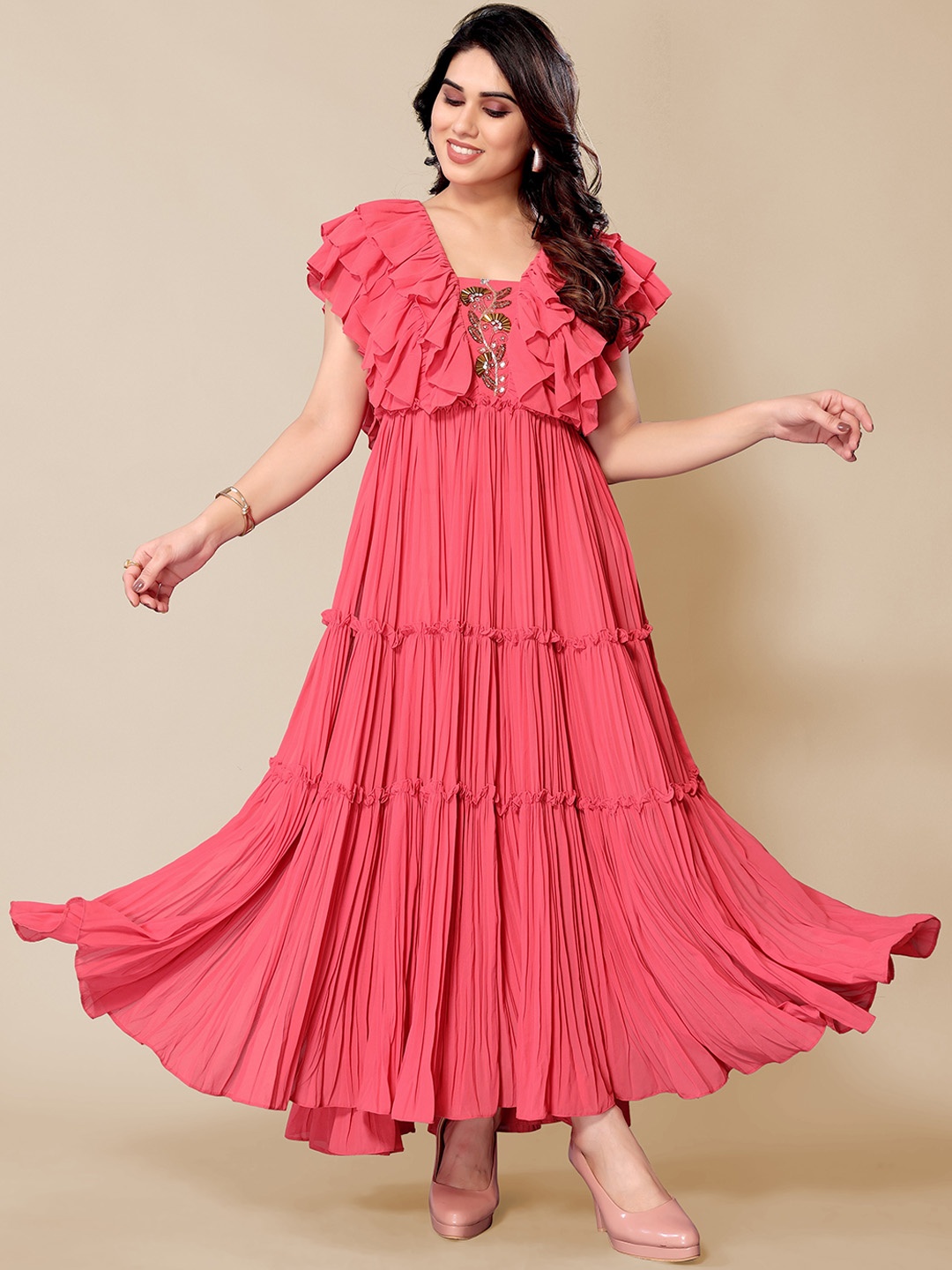 PYARI - A style for every story Embellished Beads & Stones High Slit Georgette Kurta, Pink
PYARI - A style for every story Embellished Beads & Stones High Slit Georgette Kurta, Pink