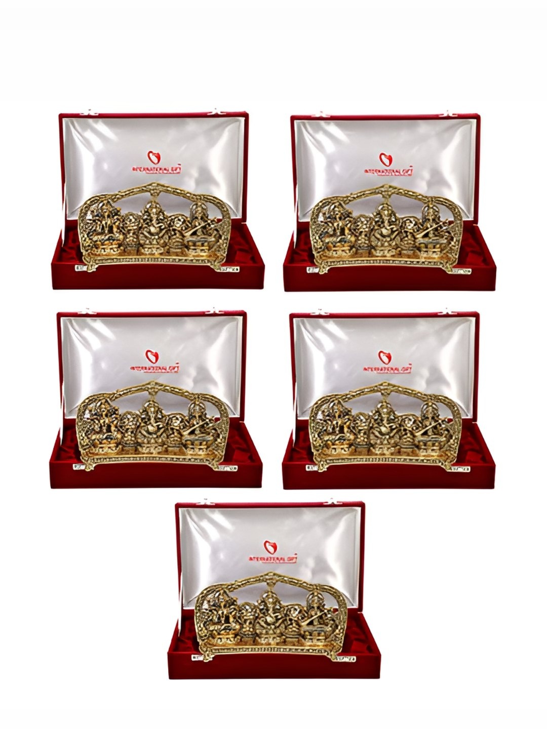 INTERNATIONAL GIFT Gold Toned Laxmi Ganesh Saraswati God Idol Statue Home Gift Sets
INTERNATIONAL GIFT Gold Toned Laxmi Ganesh Saraswati God Idol Statue Home Gift Sets