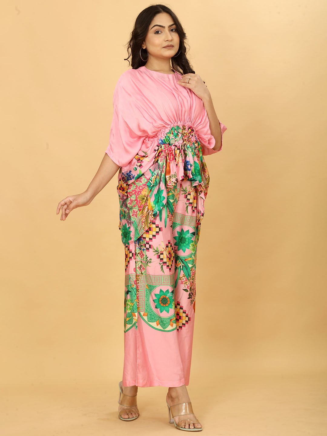 POSHAAK BY RADHEE MANGUKIYA Floral Printed High-Low Tunic With Trousers Co-Ords, Pink
POSHAAK BY RADHEE MANGUKIYA Floral Printed High-Low Tunic With Trousers Co-Ords, Pink