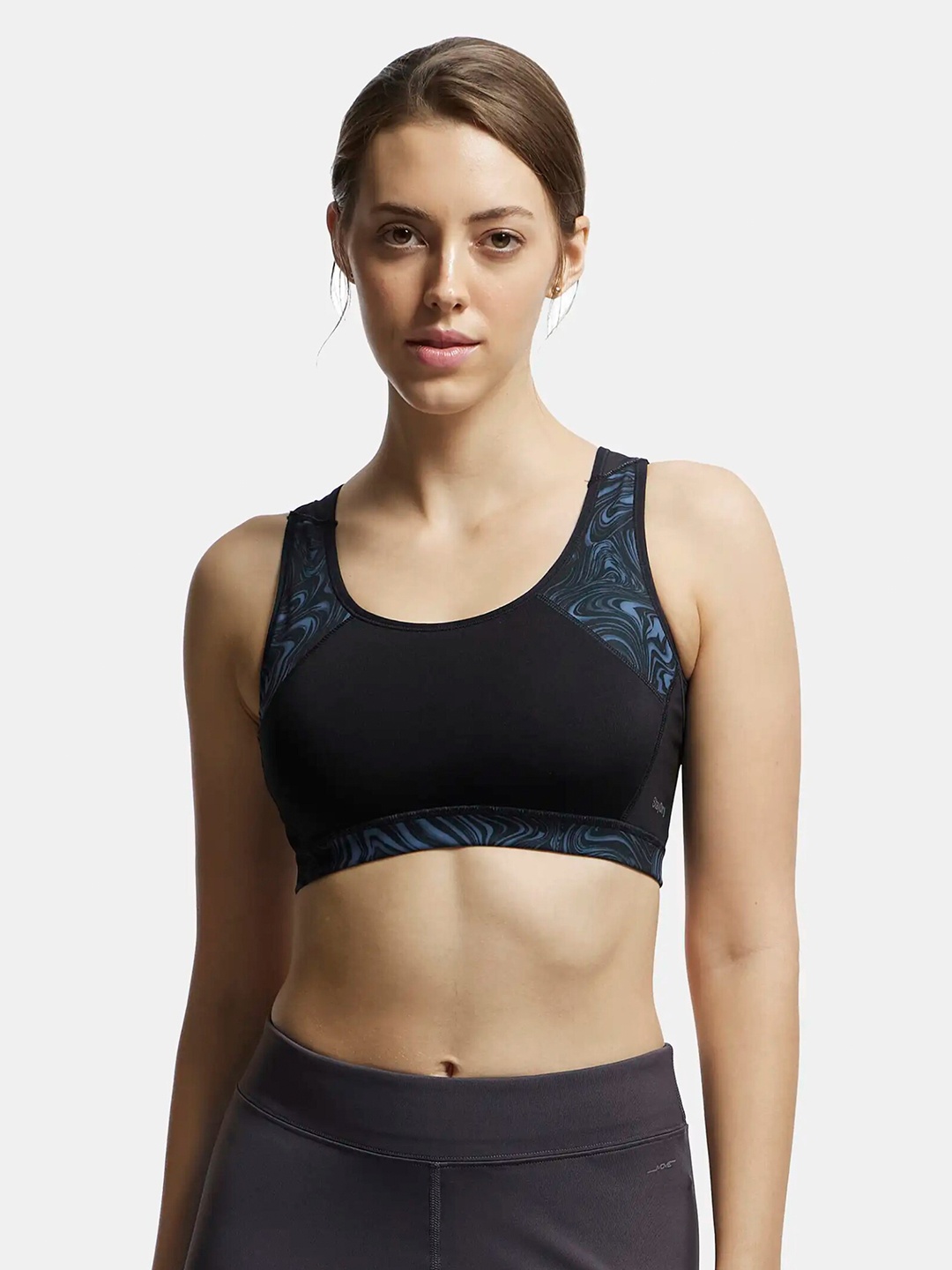 Jockey Abstract Printed Full Coverage Lightly Padded Workout Bra With Anti Microbial, Black
Jockey Abstract Printed Full Coverage Lightly Padded Workout Bra With Anti Microbial, Black