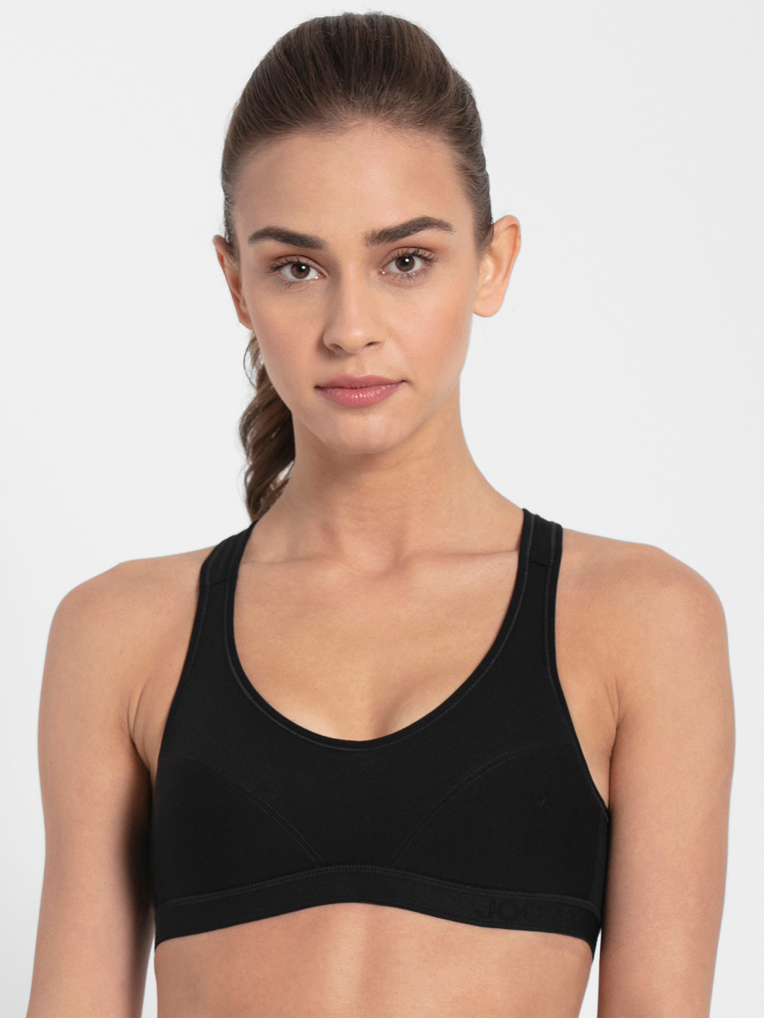 Jockey Anti Microbial Full Coverage Lightly Padded Training or Gym Workout Bra, Black 
Jockey Anti Microbial Full Coverage Lightly Padded Training or Gym Workout Bra, Black