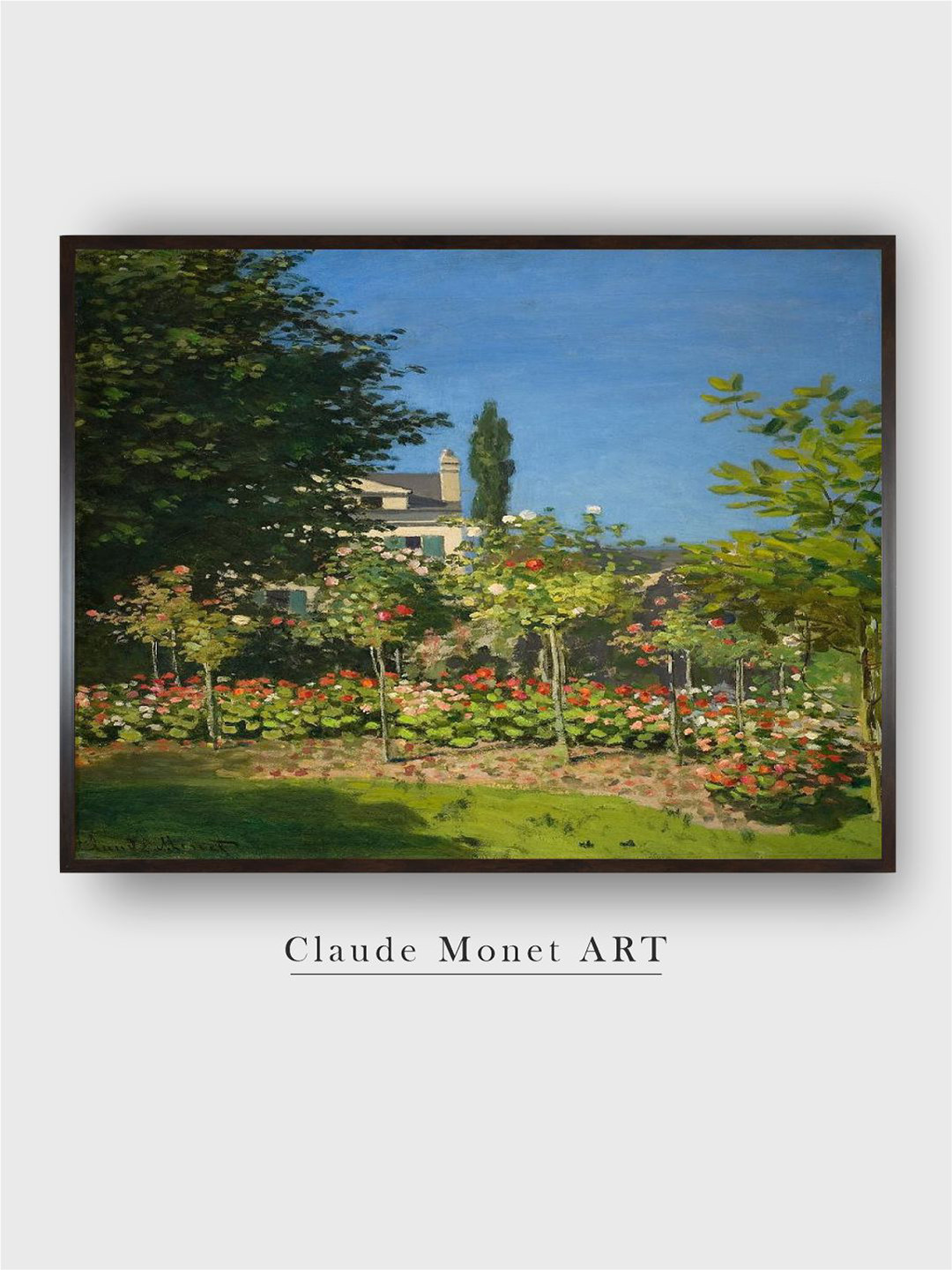 The Art House Blue Flowering Garden in Sainte-Adresse Wooden Frame Painting Wall Art 
The Art House Blue Flowering Garden in Sainte-Adresse Wooden Frame Painting Wall Art