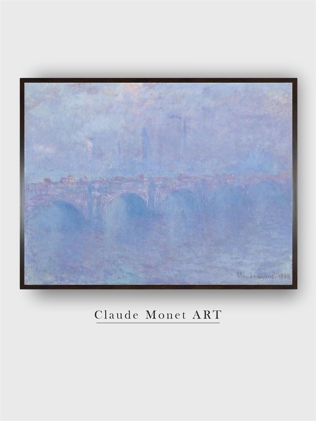 The Art House Blue & Purple Waterloo Bridge, Hazy Sunshine Canvas Painting Wall Art
The Art House Blue & Purple Waterloo Bridge, Hazy Sunshine Canvas Painting Wall Art