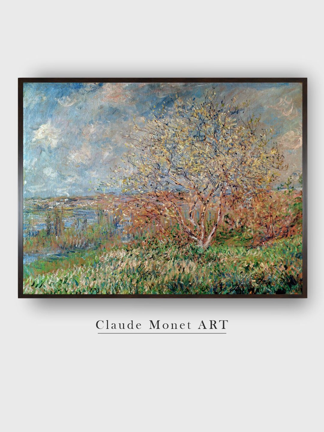 The Art House Blue & Green Spring Wooden Frame Painting Wall Art