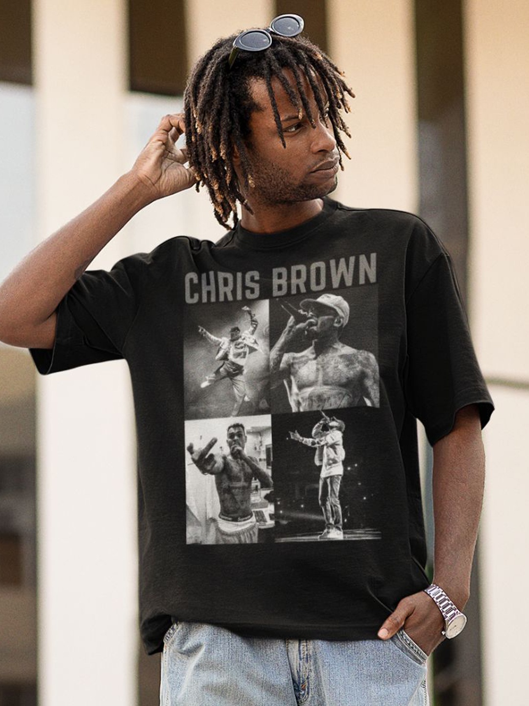 CAPTCHA Chris Brown Graphic Printed Drop-Shoulder Sleeves Oversized Cotton T-shirt, Black
CAPTCHA Chris Brown Graphic Printed Drop-Shoulder Sleeves Oversized Cotton T-shirt, Black
