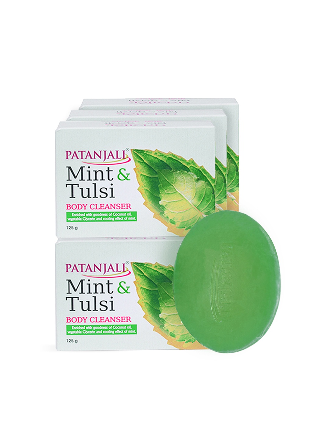 Patanjali Set of 8 Mint & Tulsi Body Cleanser Soap with Aloe Vera & Coconut Oil-125 g Each, Green
Patanjali Set of 8 Mint & Tulsi Body Cleanser Soap with Aloe Vera & Coconut Oil-125 g Each, Green