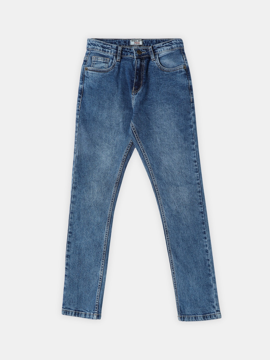 R&B Boys Slim Fit Clean Look Cotton Jeans, Blue
