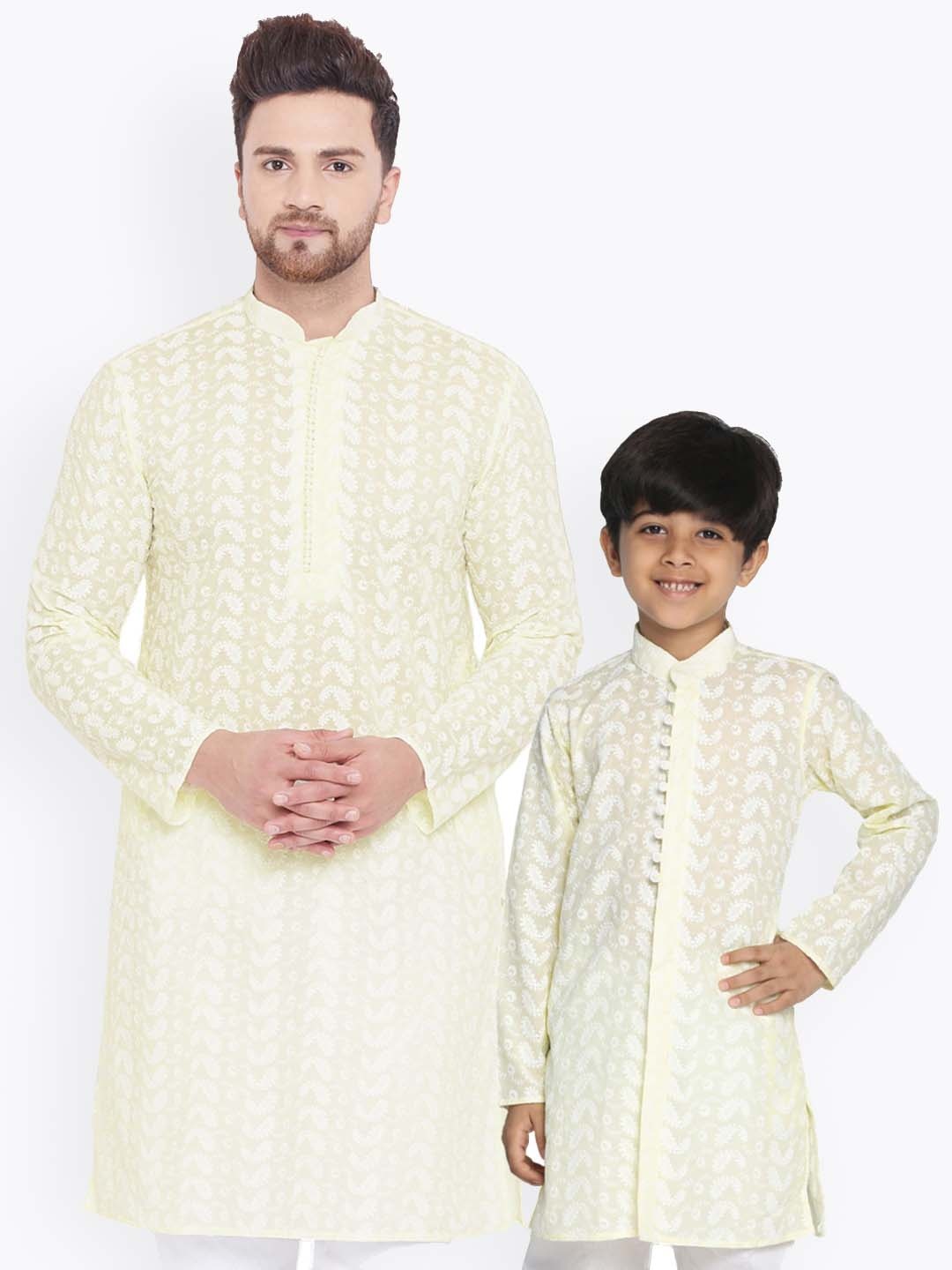 VASTRAMAY Ethnic Motif Embroidered Mandarin Collar Chikankari Pure Cotton Straight Kurta, Yellow
VASTRAMAY Ethnic Motif Embroidered Mandarin Collar Chikankari Pure Cotton Straight Kurta, Yellow