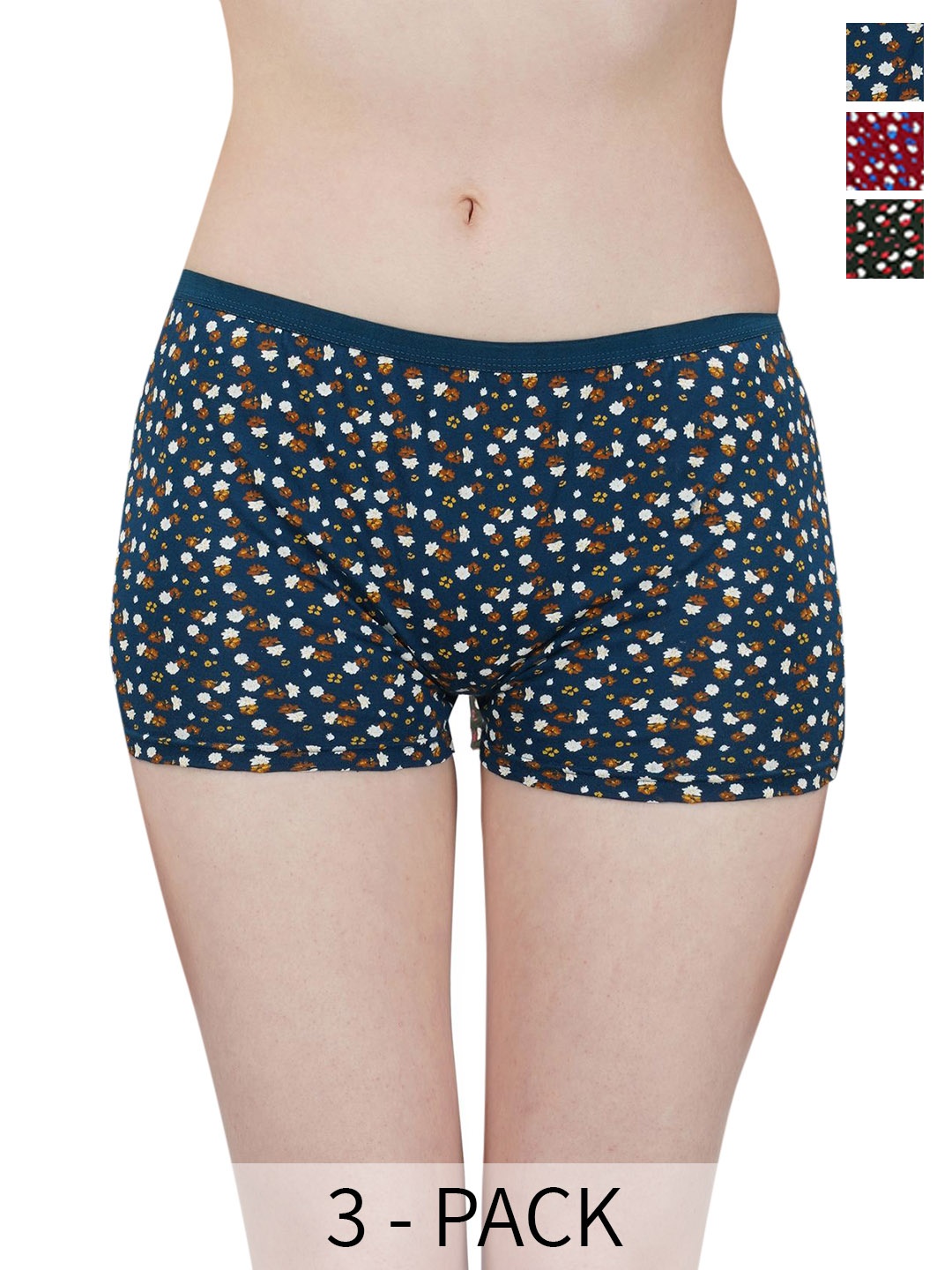 arLa APPAREL Pack Of 3 Anti Bacterial Floral Printed Pure Cotton Boy Shorts Briefs, Red
arLa APPAREL Pack Of 3 Anti Bacterial Floral Printed Pure Cotton Boy Shorts Briefs, Red
