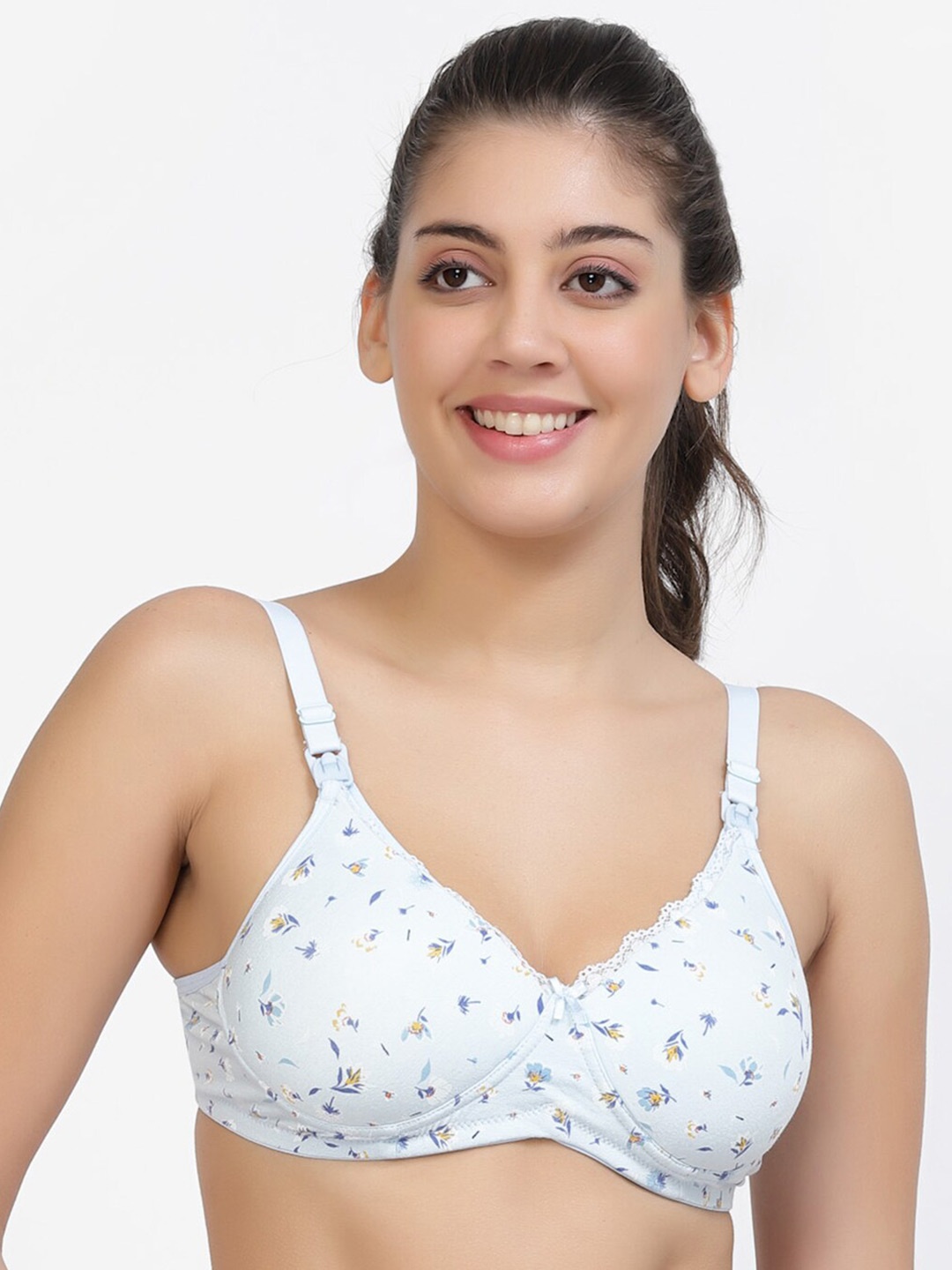 Inner Sense Floral Printed Anti Microbial Maternity Full Coverage Lightly Padded Bra, Blue
Inner Sense Floral Printed Anti Microbial Maternity Full Coverage Lightly Padded Bra, Blue