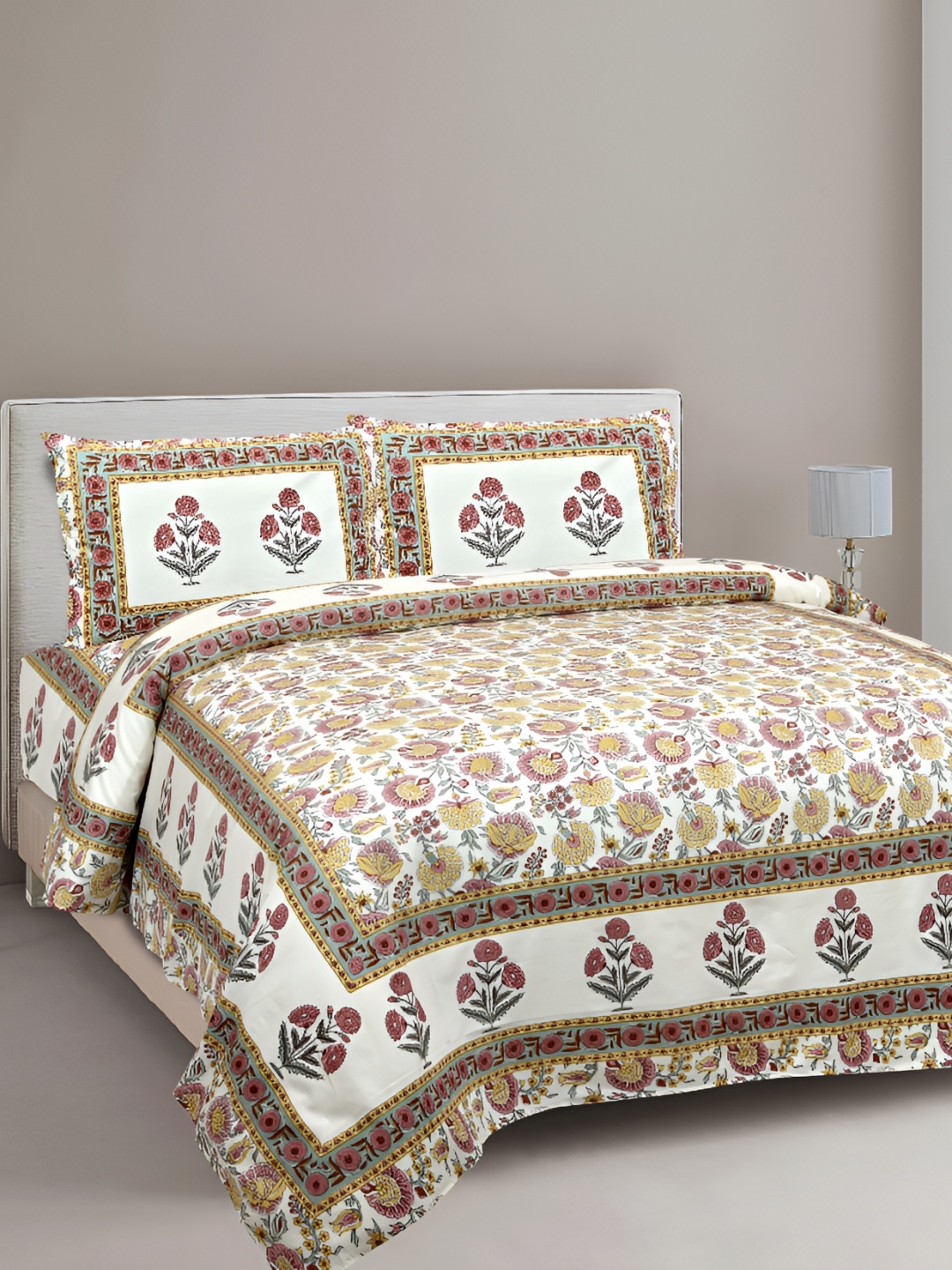 Urban Jaipur White & Red Floral Cotton 186 TC Super Queen Bedsheet with 2 Pillow Covers
Urban Jaipur White & Red Floral Cotton 186 TC Super Queen Bedsheet with 2 Pillow Covers