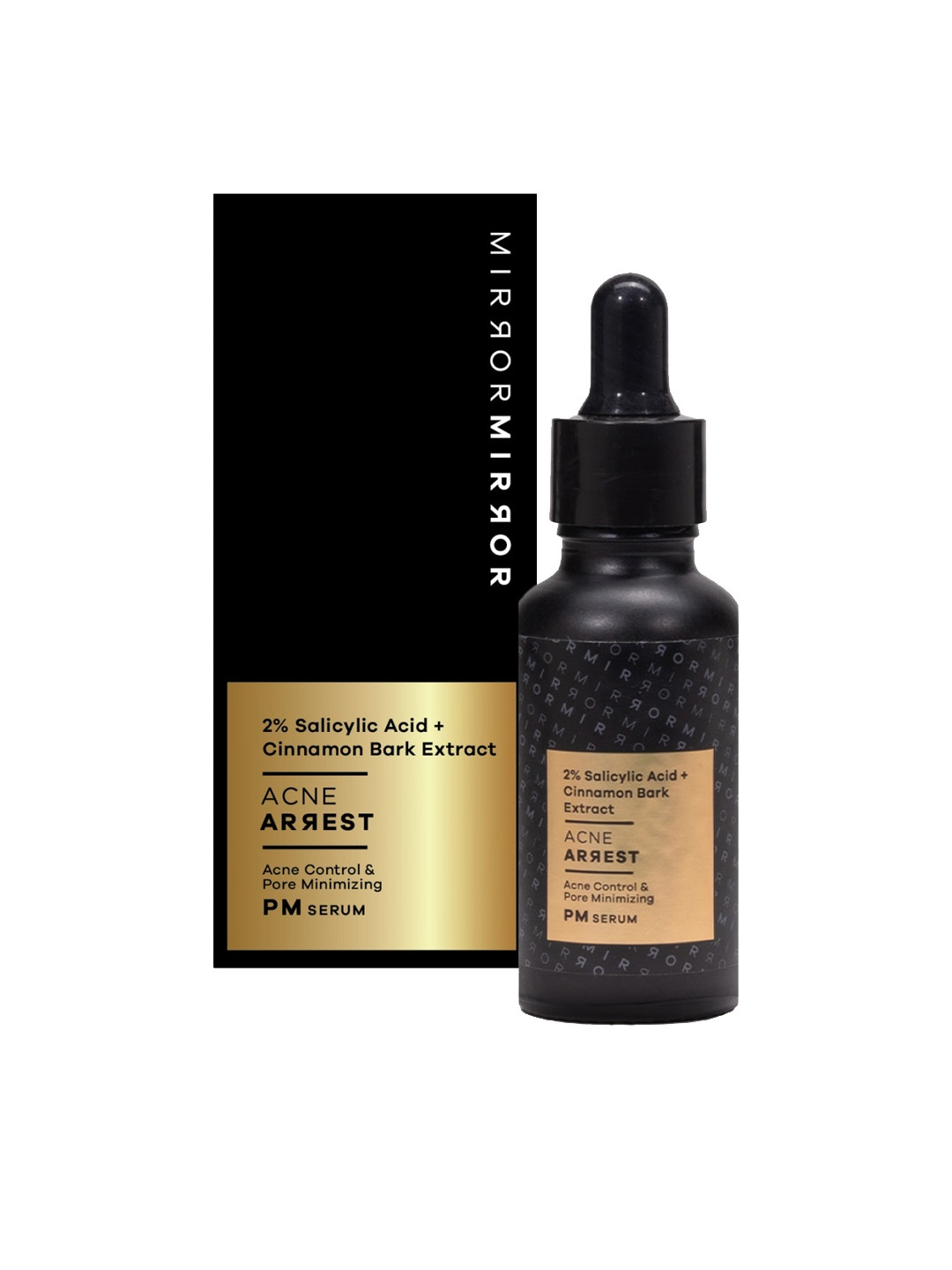Mirror Mirror Acne Arrest PM Face Serum with Salicylic Acid & Cinnamon Bark Extract - 30ml, Black
Mirror Mirror Acne Arrest PM Face Serum with Salicylic Acid & Cinnamon Bark Extract - 30ml, Black