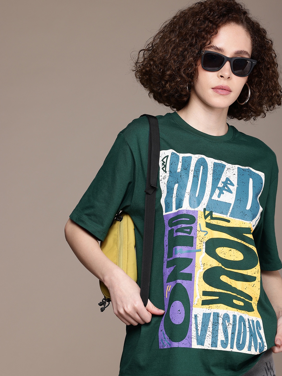 The Roadster Life Co. Typography Printed Drop-Shoulder Sleeves Oversized T-shirt, Green
The Roadster Life Co. Typography Printed Drop-Shoulder Sleeves Oversized T-shirt, Green