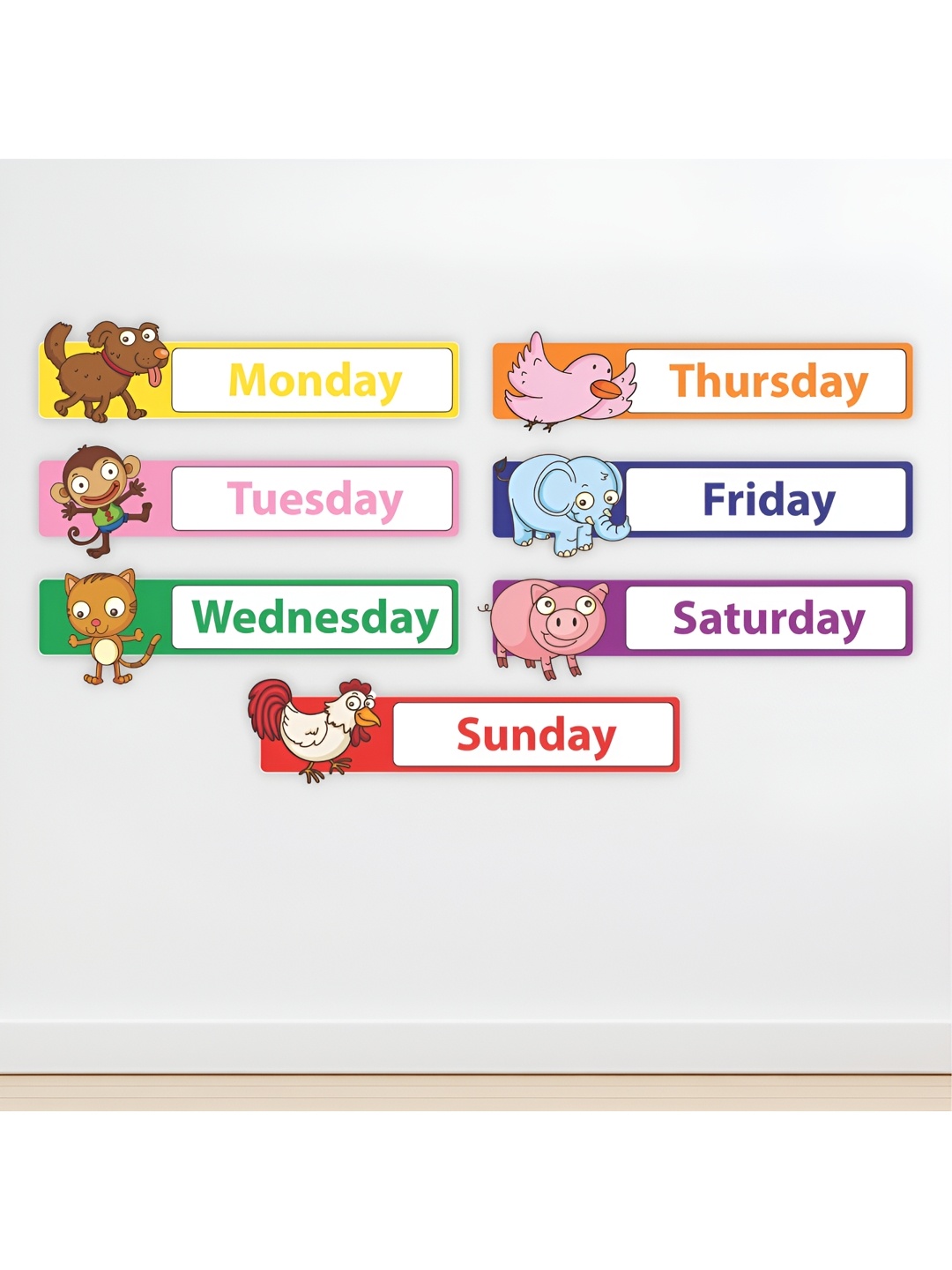 CVANU Brown Transparent Day's Name With Funny Animals Self Adhesive Wall Sticker
CVANU Brown Transparent Day's Name With Funny Animals Self Adhesive Wall Sticker