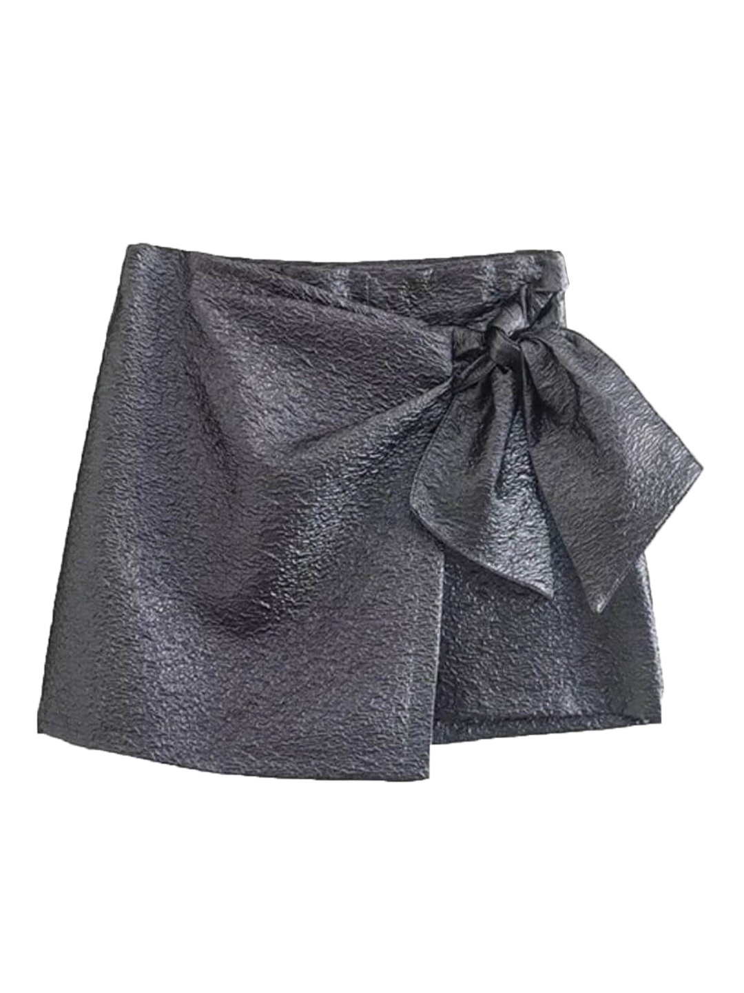 FancyPants Self Design Above Knee Length Skorts, Grey