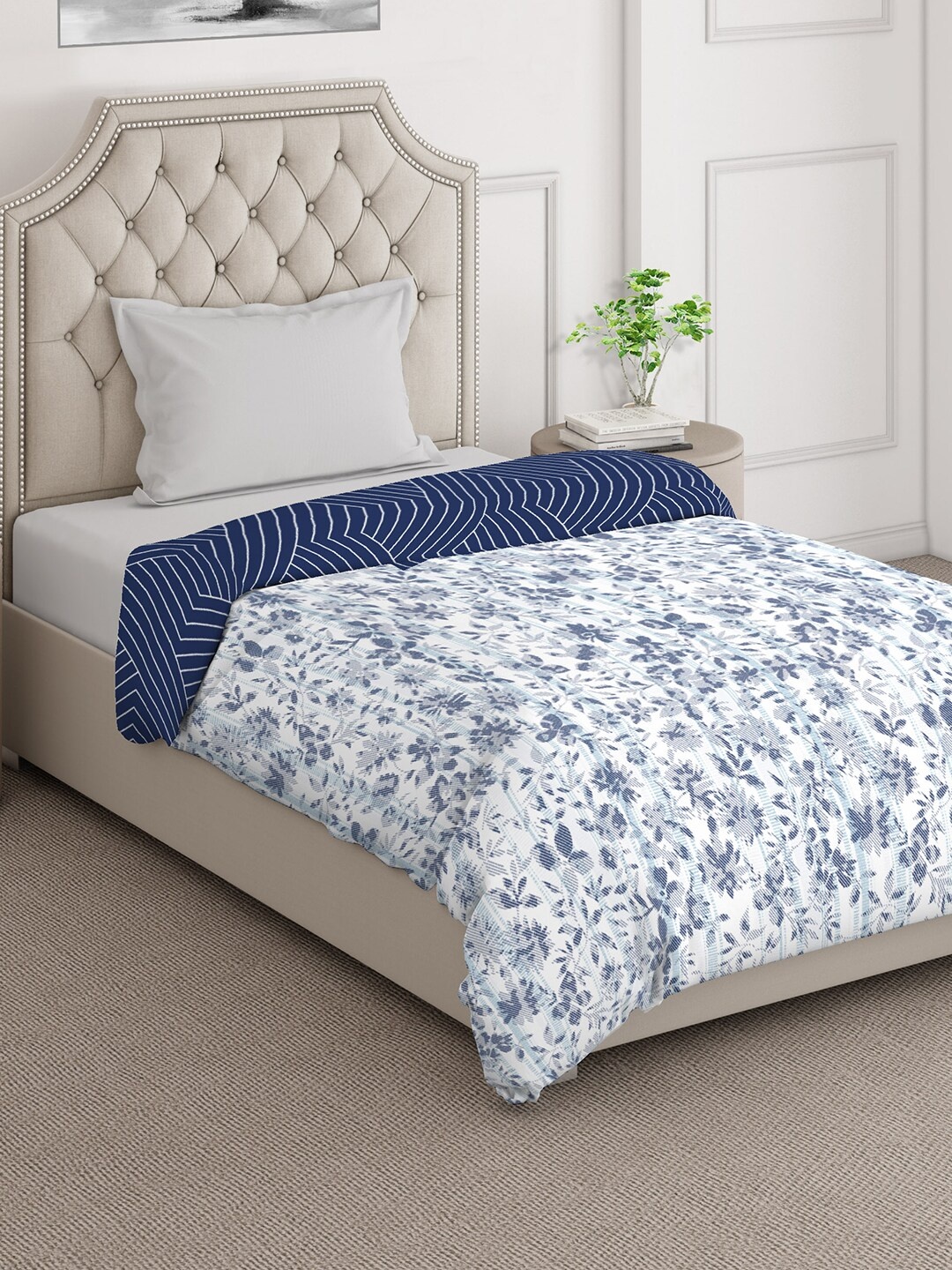 Layers Illuminating Blue& White Floral Cotton Mild Winter 120 GSM Single Bed Comforter
Layers Illuminating Blue& White Floral Cotton Mild Winter 120 GSM Single Bed Comforter