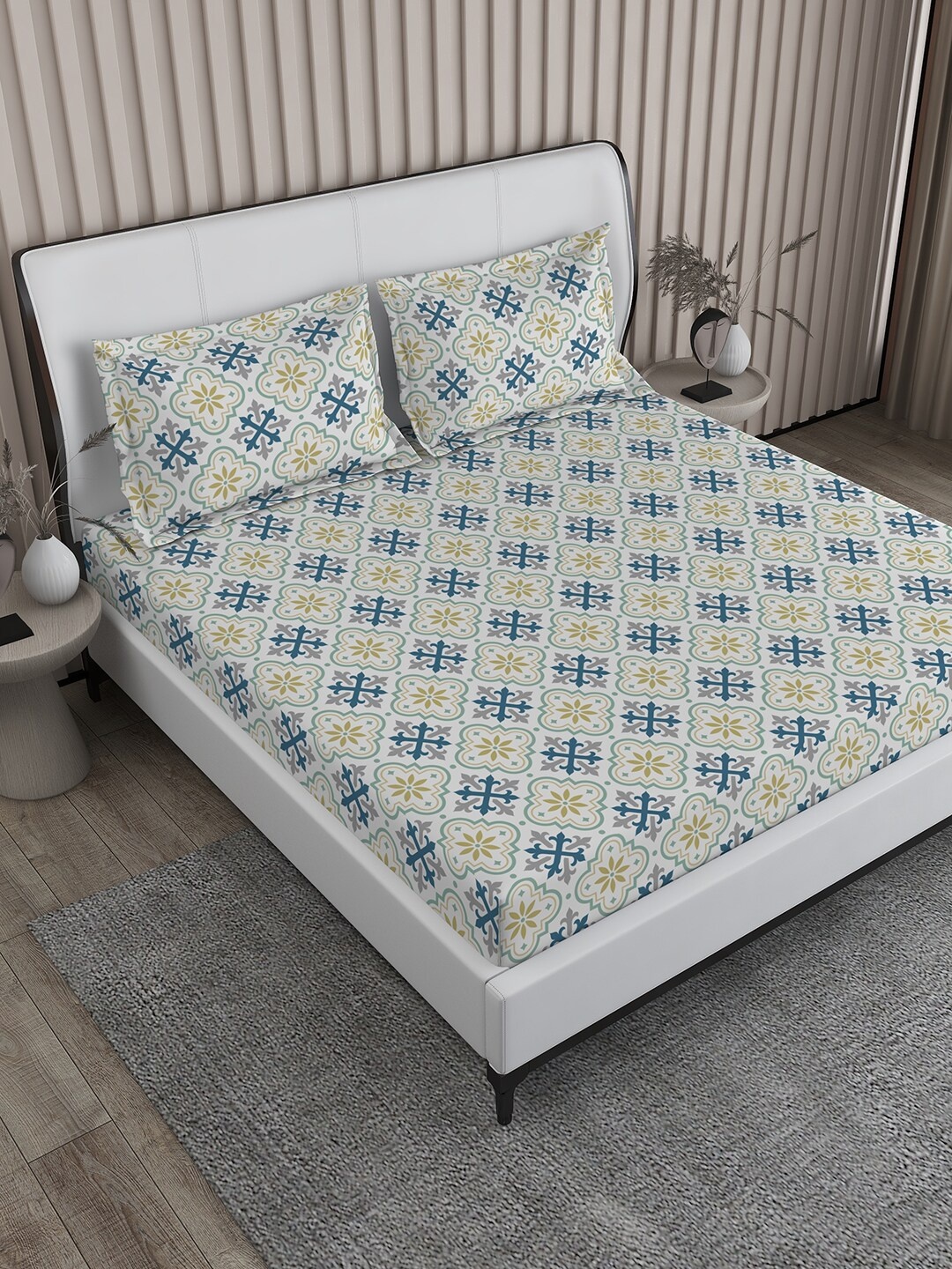 Boutique Living India Blue Ethnic Motifs 152 TC King Bedsheet With 2 Pillow Covers
Boutique Living India Blue Ethnic Motifs 152 TC King Bedsheet With 2 Pillow Covers
