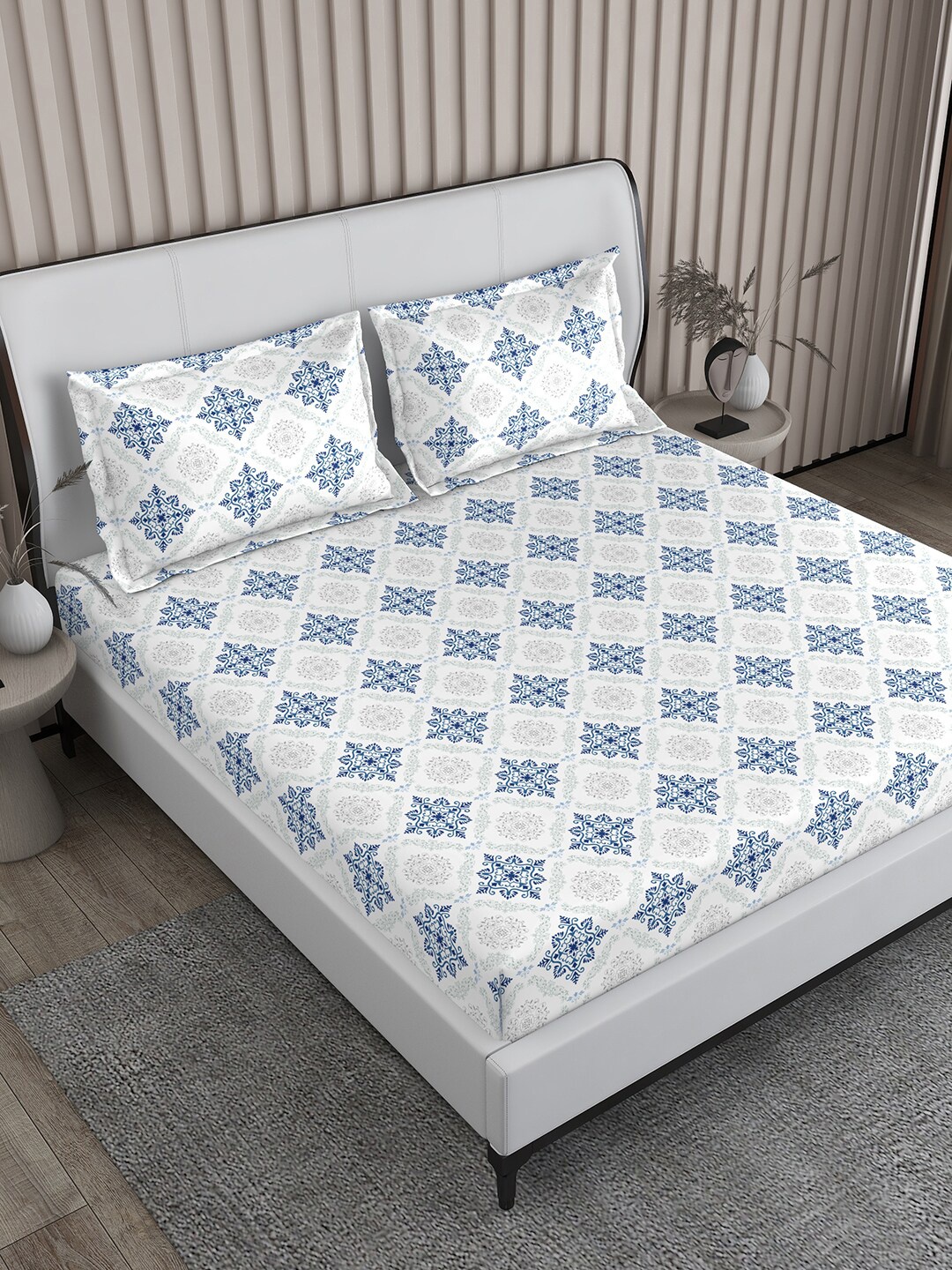 Boutique Living India Baltic Blue Ethnic Tencel 220 TC King Bedsheet & 2 Pillow Covers
Boutique Living India Baltic Blue Ethnic Tencel 220 TC King Bedsheet & 2 Pillow Covers