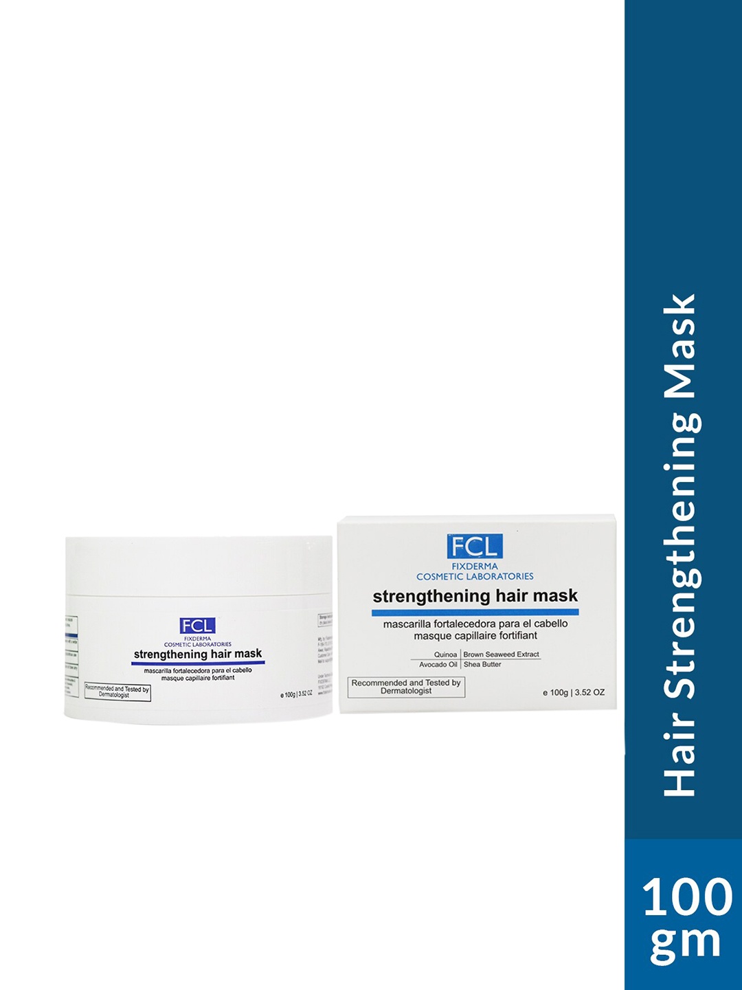FIXDERMA COSMETIC LABORATORIES Strengthening Hair Mask For Dry & Frizzy Hair - 100g, White
FIXDERMA COSMETIC LABORATORIES Strengthening Hair Mask For Dry & Frizzy Hair - 100g, White