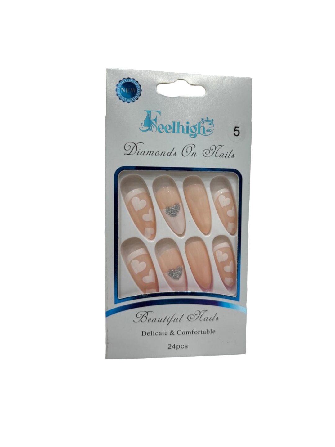 FEELHIGH 24Pcs Diamond On Nails Delicate & Comfortable Artificial Stick-On Nails, Nude
FEELHIGH 24Pcs Diamond On Nails Delicate & Comfortable Artificial Stick-On Nails, Nude