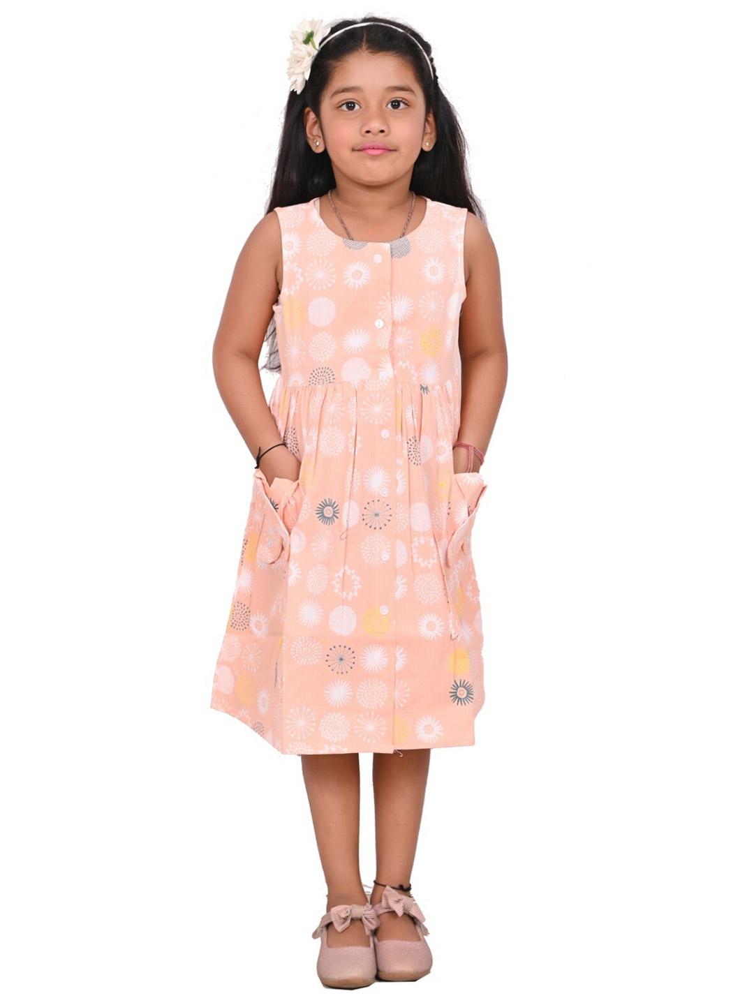 BAESD Girls Floral Printed Gathered Detailed Cotton Fit & Flare Midi Dress, Orange
BAESD Girls Floral Printed Gathered Detailed Cotton Fit & Flare Midi Dress, Orange