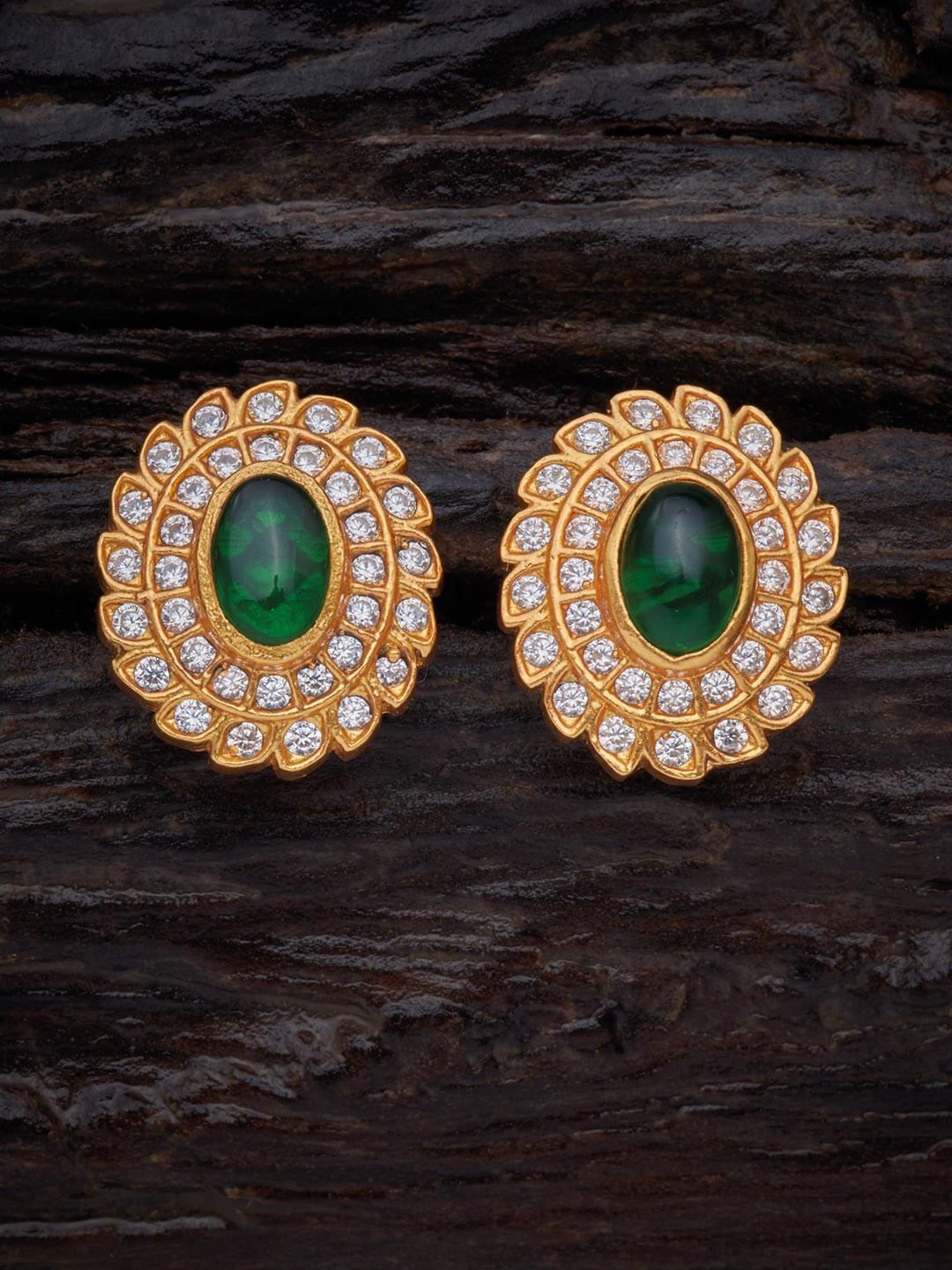 Kushal's Fashion Jewellery Gold-Plated Circular 92.5 Pure Silver Studs Earrings, Green
Kushal's Fashion Jewellery Gold-Plated Circular 92.5 Pure Silver Studs Earrings, Green