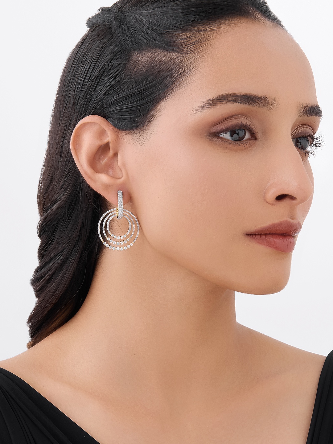 Kushal's Fashion Jewellery Rhodium-Plated Cubic Zirconia Studded Classic Drop Earrings, Gold
Kushal's Fashion Jewellery Rhodium-Plated Cubic Zirconia Studded Classic Drop Earrings, Gold