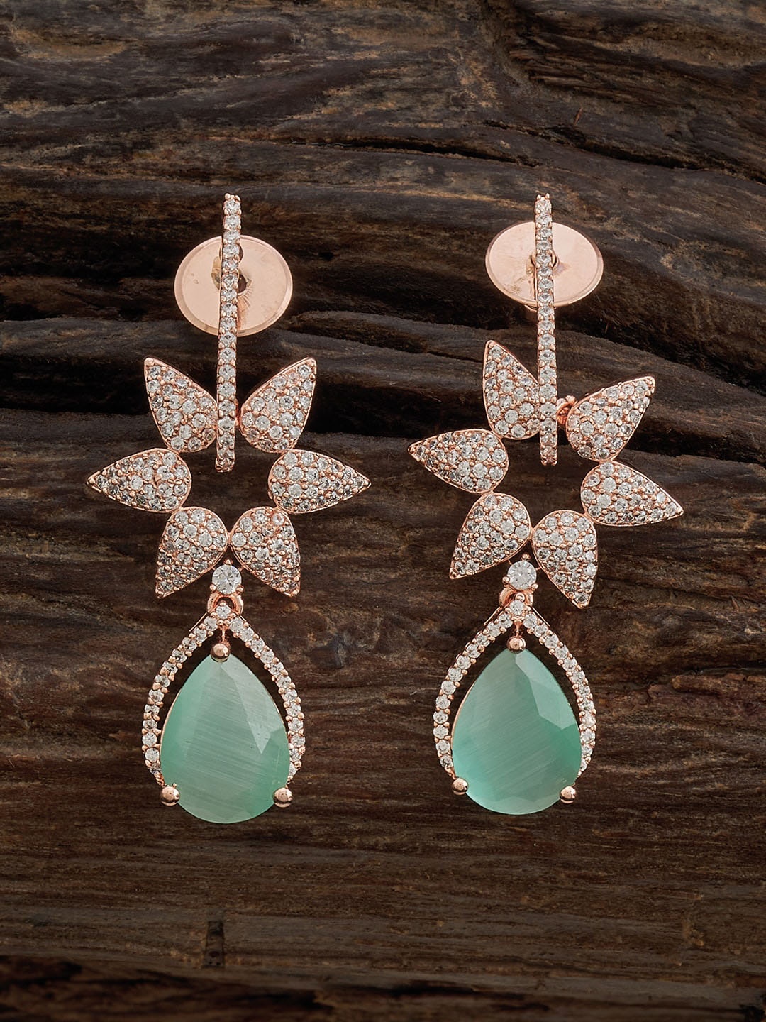 Kushal's Fashion Jewellery Rose Gold Plated Cubic Zirconia Stone Studded Drop Earrings
Kushal's Fashion Jewellery Rose Gold Plated Cubic Zirconia Stone Studded Drop Earrings