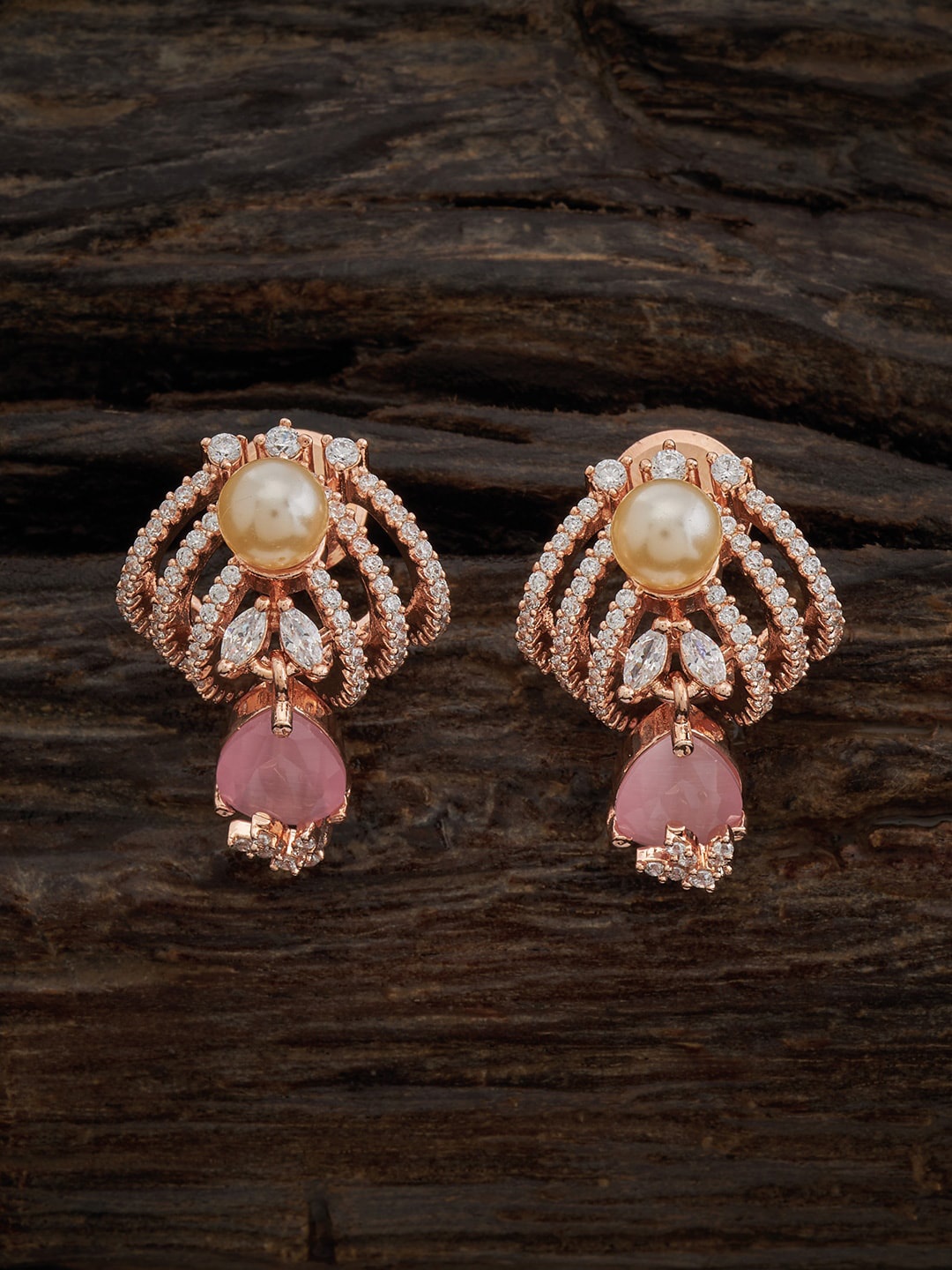 Kushal's Fashion Jewellery Rose Gold-Plated Cubic Zirconia Classic Drop Earrings, Pink
Kushal's Fashion Jewellery Rose Gold-Plated Cubic Zirconia Classic Drop Earrings, Pink