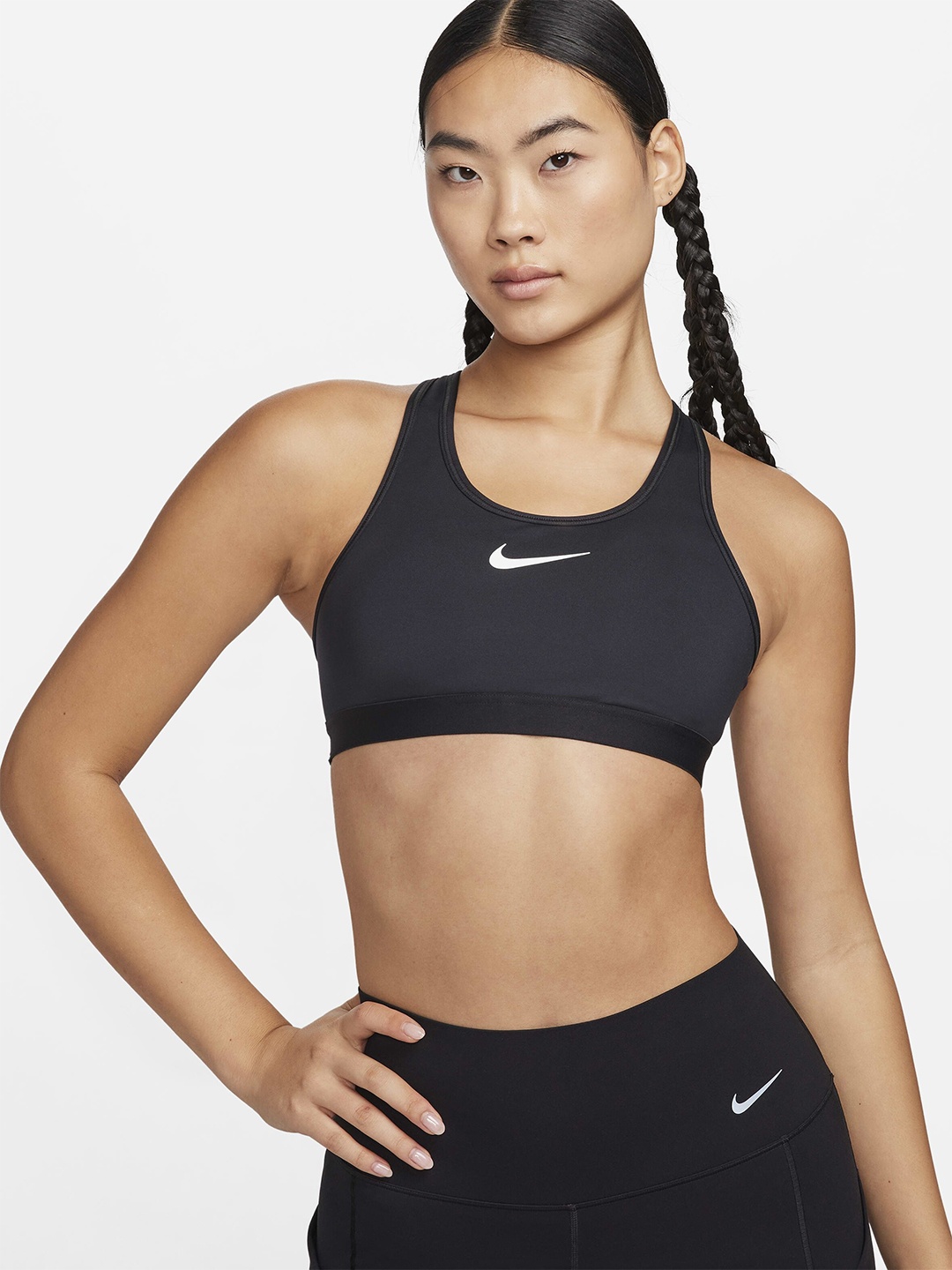 Nike Swoosh High-Support Women's Non-Padded Adjustable Racerback Sports Workout Bra, Black
Nike Swoosh High-Support Women's Non-Padded Adjustable Racerback Sports Workout Bra, Black
