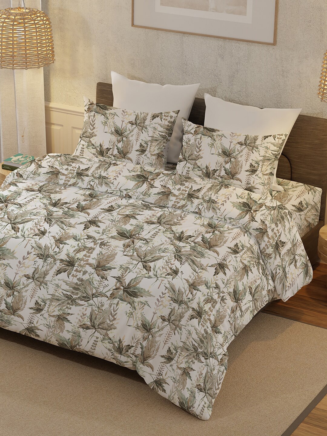 BELLA CASA Brown and White 400 TC King Superfine Cotton Bedsheet with 2 Pillow Covers
BELLA CASA Brown and White 400 TC King Superfine Cotton Bedsheet with 2 Pillow Covers