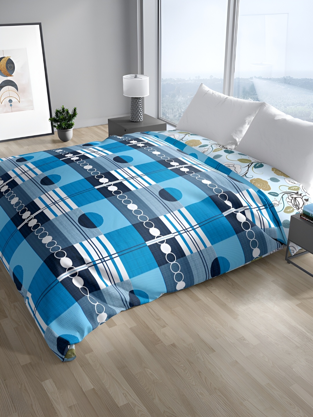 Sassoon Melrose Blue & Off White Geometric Mild Winter Cotton 380 GSM Double Bed Quilt
Sassoon Melrose Blue & Off White Geometric Mild Winter Cotton 380 GSM Double Bed Quilt