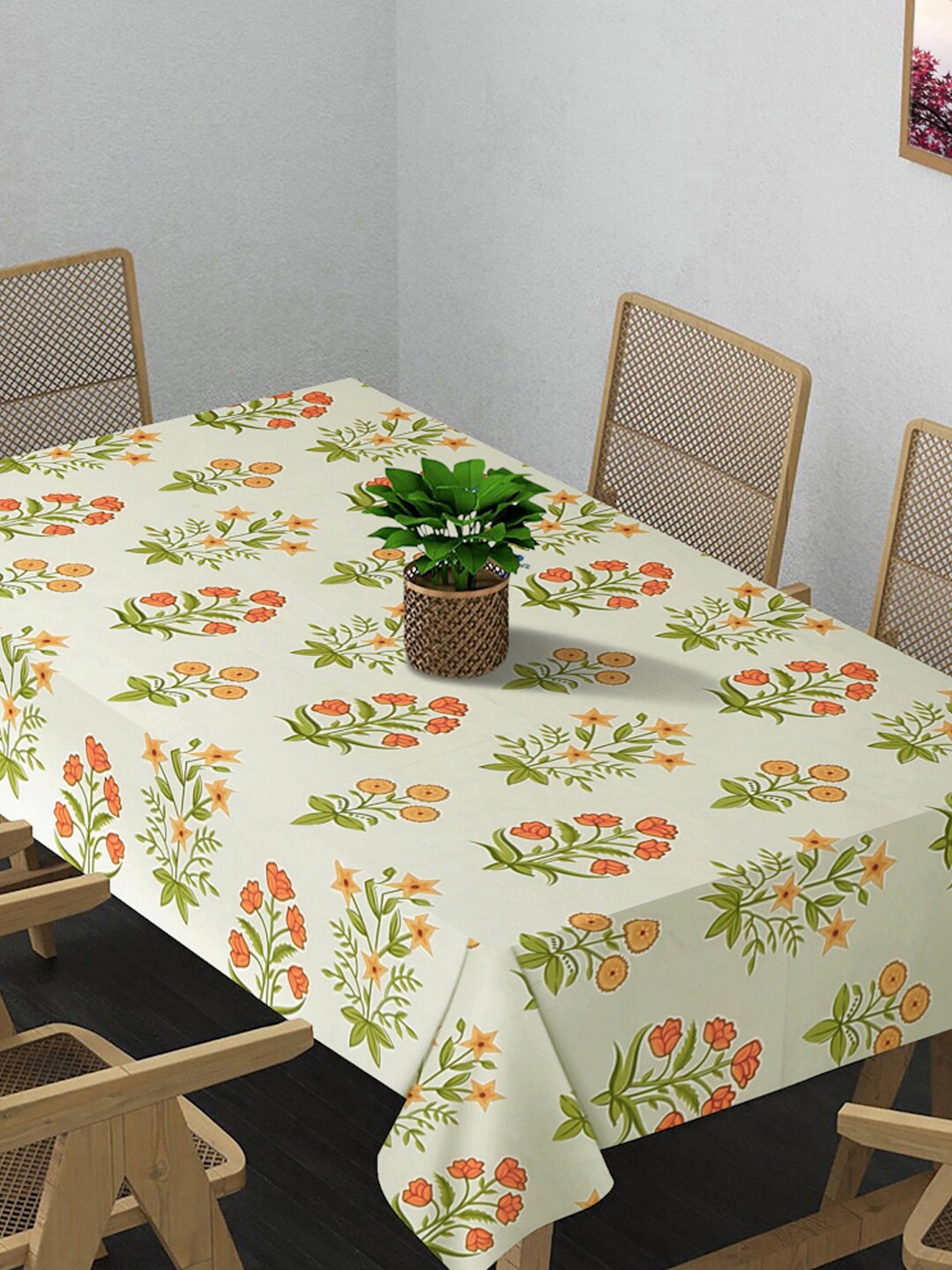 FABINALIV Yellow & Green Floral Printed 300 TC Anti-Slip Rectangular 6 Seater Table Cover
FABINALIV Yellow & Green Floral Printed 300 TC Anti-Slip Rectangular 6 Seater Table Cover