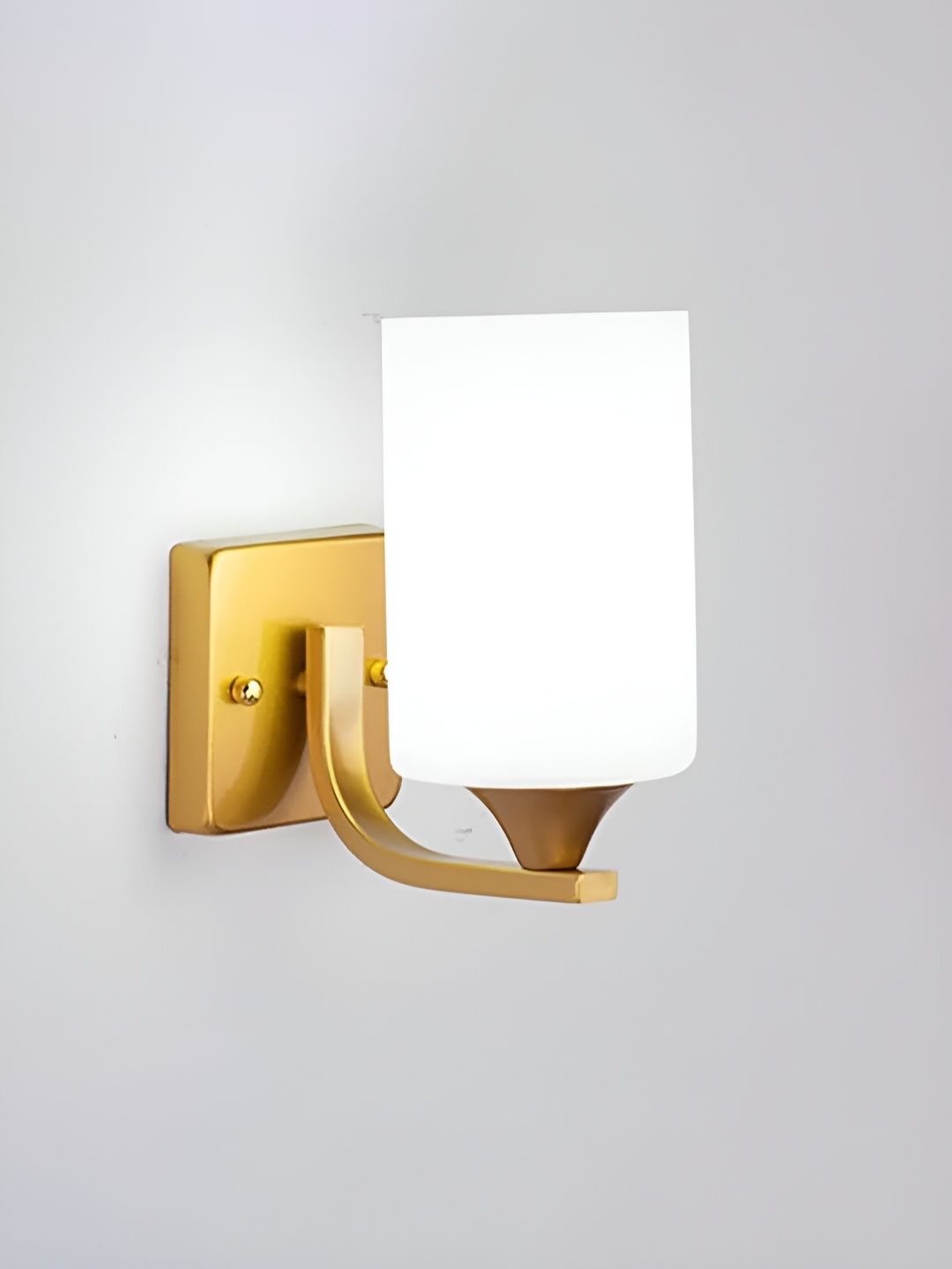 Lyse Decor Gold Toned Metal Cylinder Wall Lamp