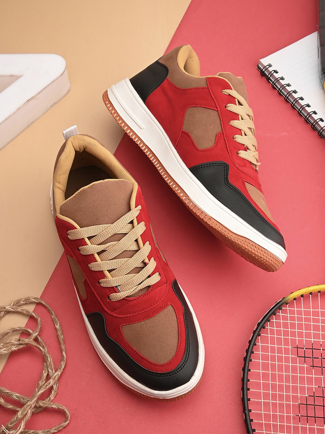 The Roadster Lifestyle Co. Men Red & Brown Colourblocked Lightweight Comfort Sneakers
The Roadster Lifestyle Co. Men Red & Brown Colourblocked Lightweight Comfort Sneakers
