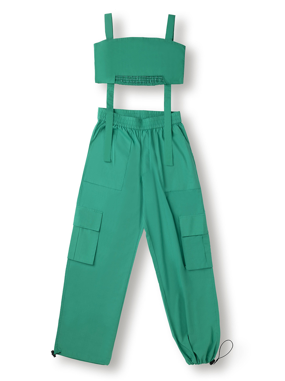 AMPED Girls Square Neck Sleeveless Pure Cotton Crop Top With Trouser, Green
AMPED Girls Square Neck Sleeveless Pure Cotton Crop Top With Trouser, Green