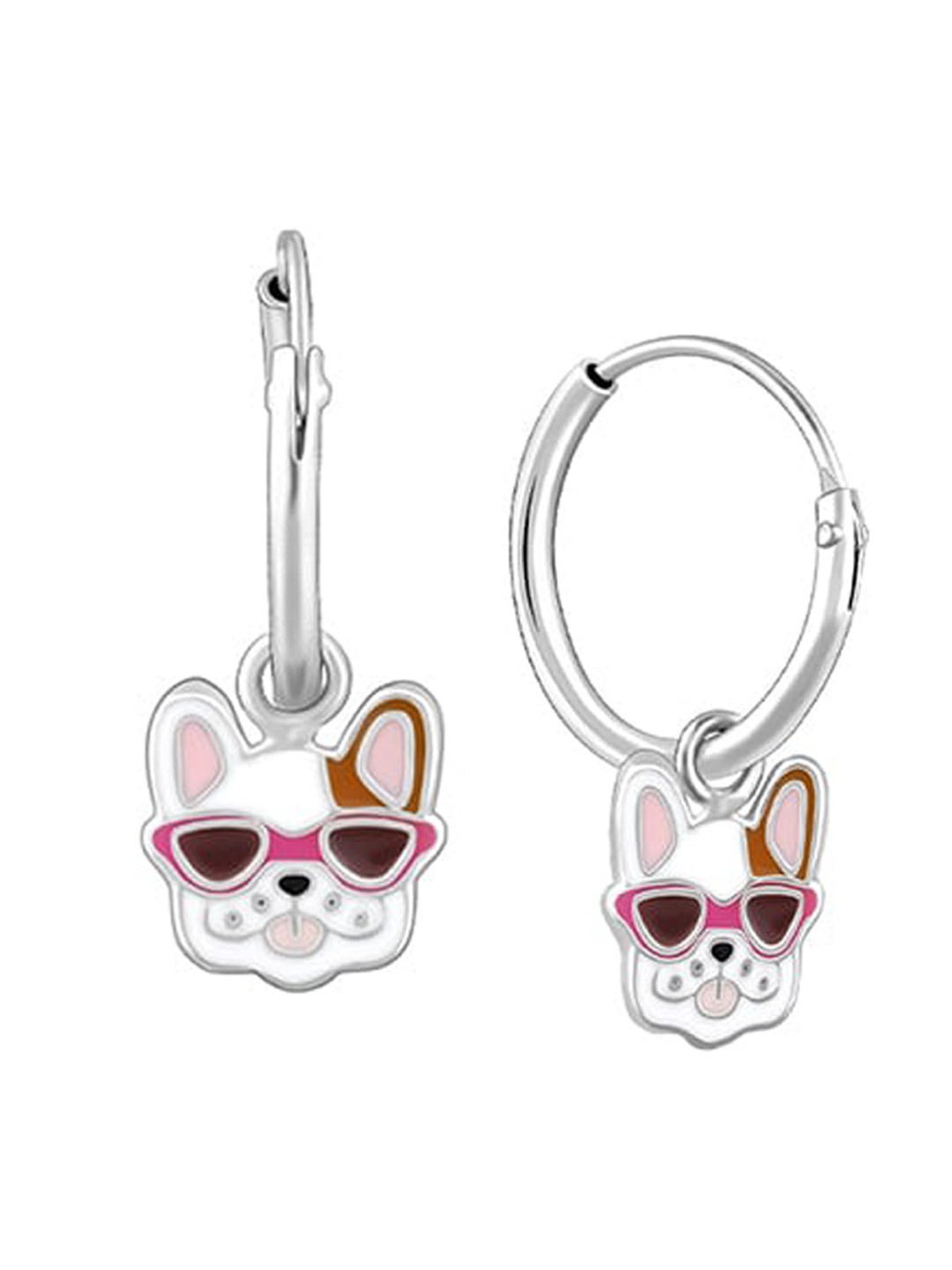 GIVA Girls 925 Sterling Silver Rhodium-Plated Swag Dog Shaped Enamelled Hoop Earrings
GIVA Girls 925 Sterling Silver Rhodium-Plated Swag Dog Shaped Enamelled Hoop Earrings