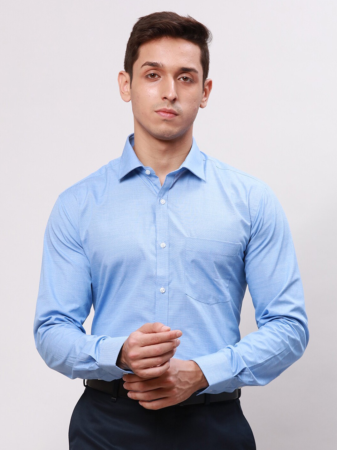 Park Avenue Striped Spread Collar Long Sleeve Pocket Slim Fit Cotton Formal Shirt, Blue
Park Avenue Striped Spread Collar Long Sleeve Pocket Slim Fit Cotton Formal Shirt, Blue