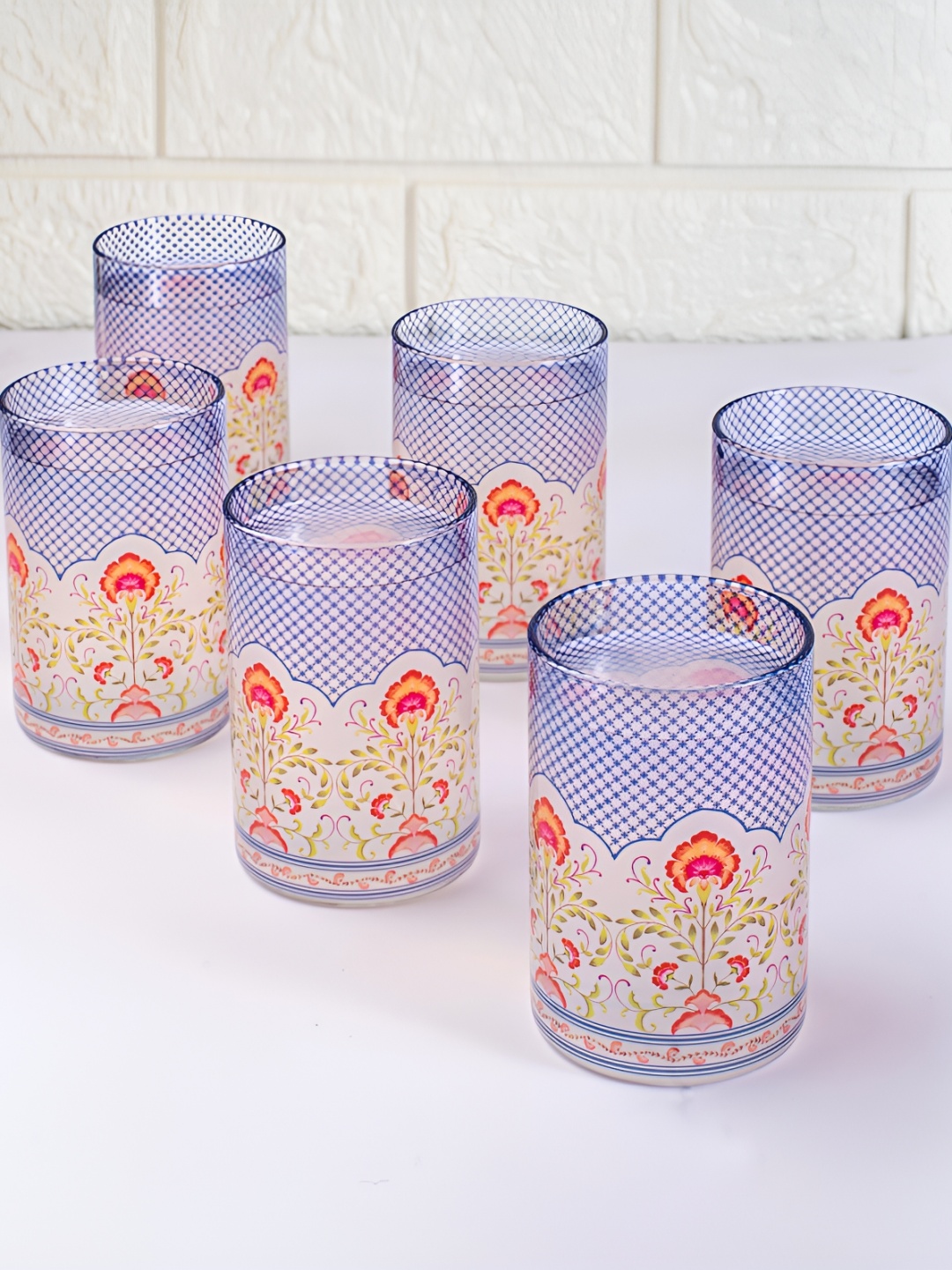 Strokes by Namrata Mehta Blue & Red 6 Pieces Printed Glass Microwave safe Tumbler 270 ml
Strokes by Namrata Mehta Blue & Red 6 Pieces Printed Glass Microwave safe Tumbler 270 ml