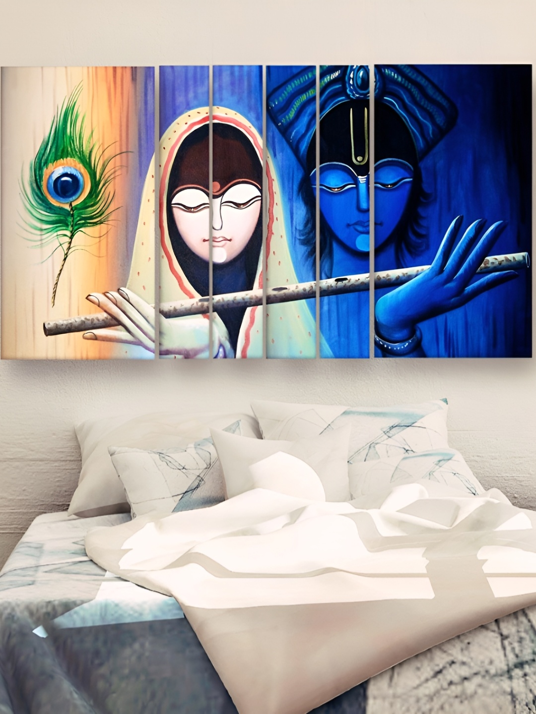 Casperme Blue & Beige 6 Pieces Radha Krishna Wooden Painting Wall arts
Casperme Blue & Beige 6 Pieces Radha Krishna Wooden Painting Wall arts