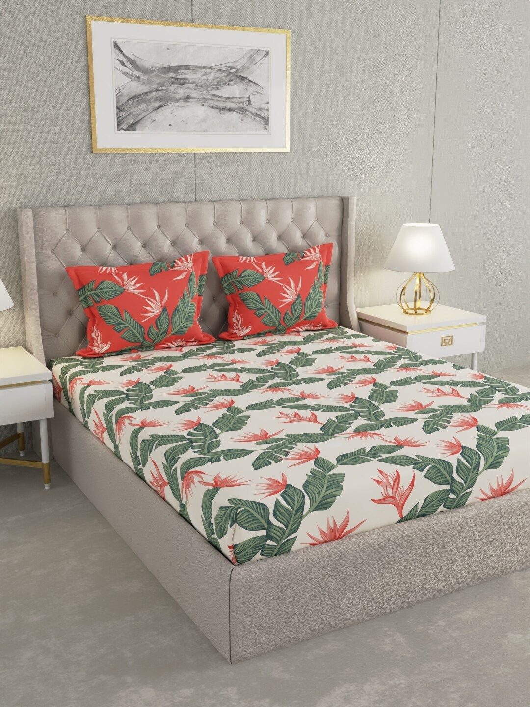 Raymond Home Red & Green Floral Cotton 144 TC Queen Bedsheet With 2 Pillow Covers
Raymond Home Red & Green Floral Cotton 144 TC Queen Bedsheet With 2 Pillow Covers