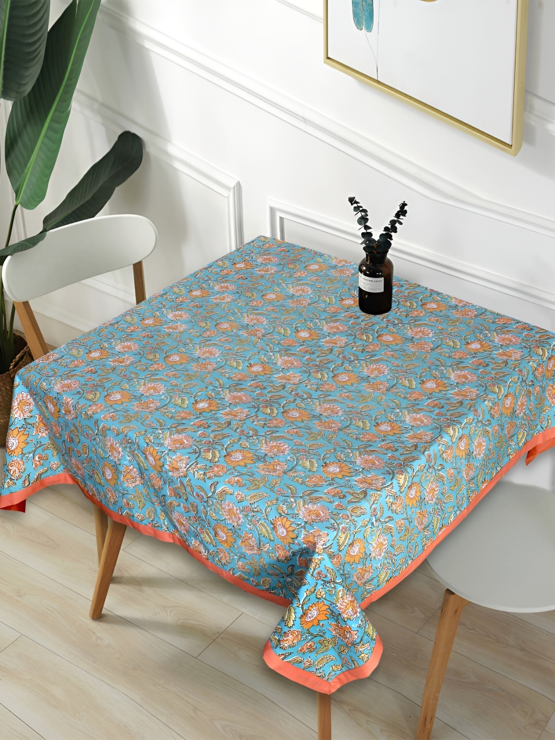 Texstylers Blue & Orange Ethnic Motifs Print Anti-Slip Cotton 4-Seater Square Table Cover
Texstylers Blue & Orange Ethnic Motifs Print Anti-Slip Cotton 4-Seater Square Table Cover
