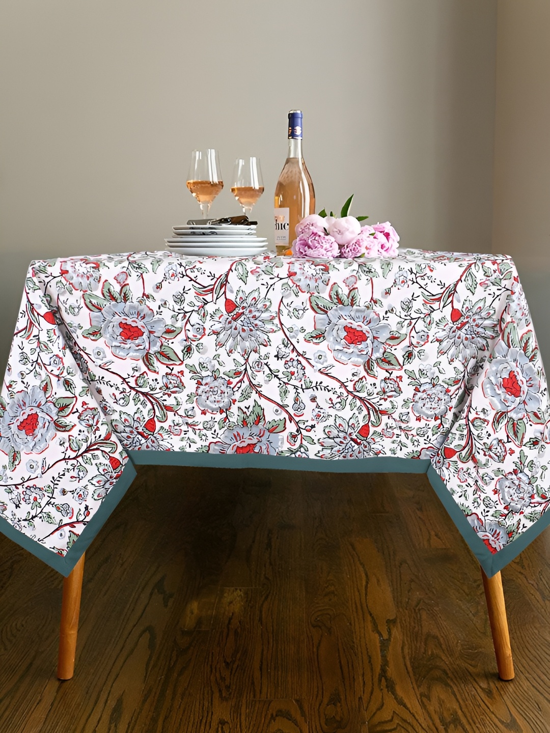 Texstylers White & Green Ethnic Motifs Print Anti-Slip Cotton 4-Seater Square Table Cover
Texstylers White & Green Ethnic Motifs Print Anti-Slip Cotton 4-Seater Square Table Cover